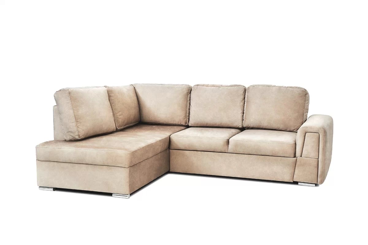 Rozkladacia rohová sedčka Rockland L ľavá - béžový hydrofóbny zamat Salvador 2 Beige Rohová sedacia súprava Rockland L