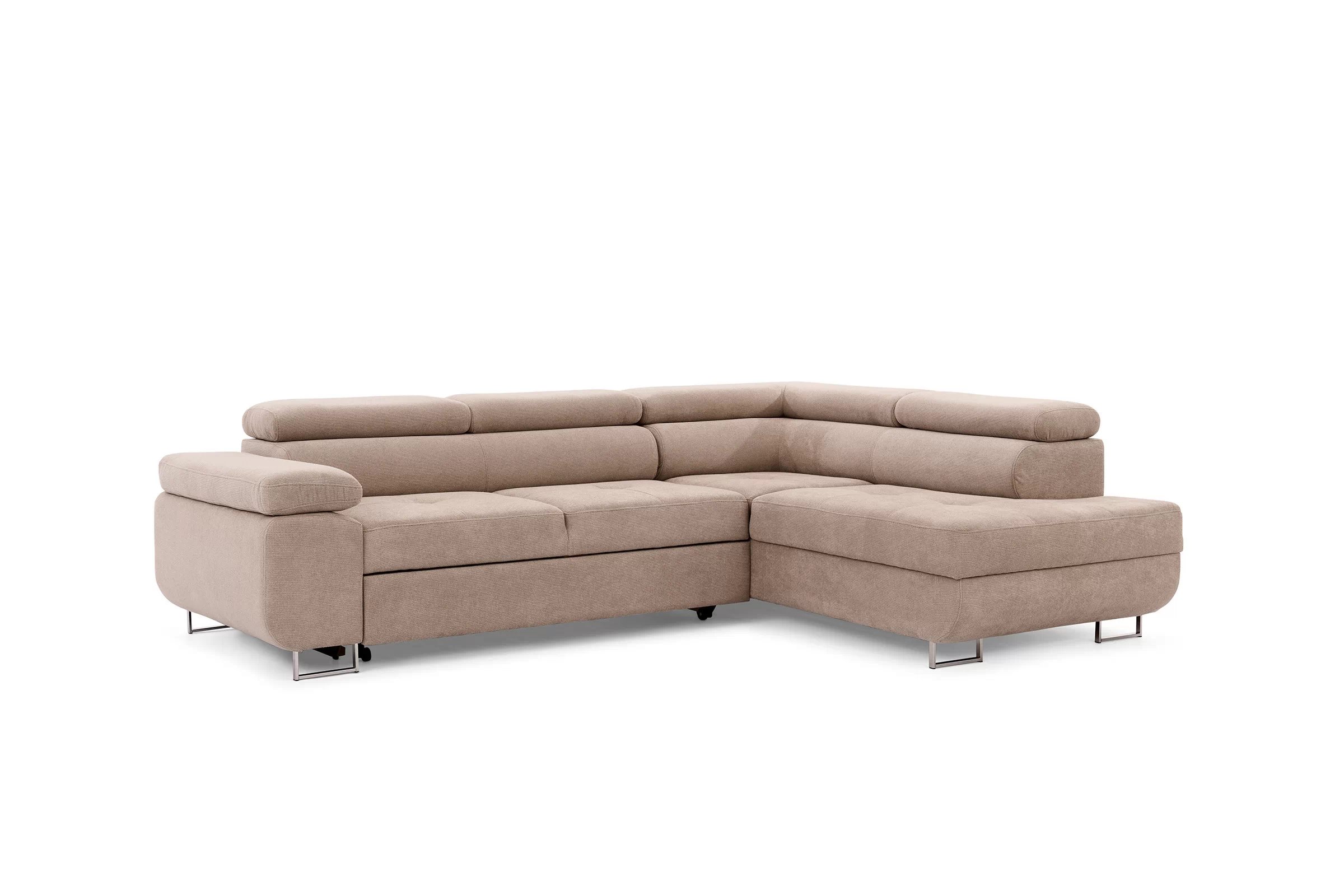 Rohová sedacia súprava Annabelle L - chrómové nožičky Rohová sedacia súprava Annabelle L s funkciou spánku - nožičky chromowane 