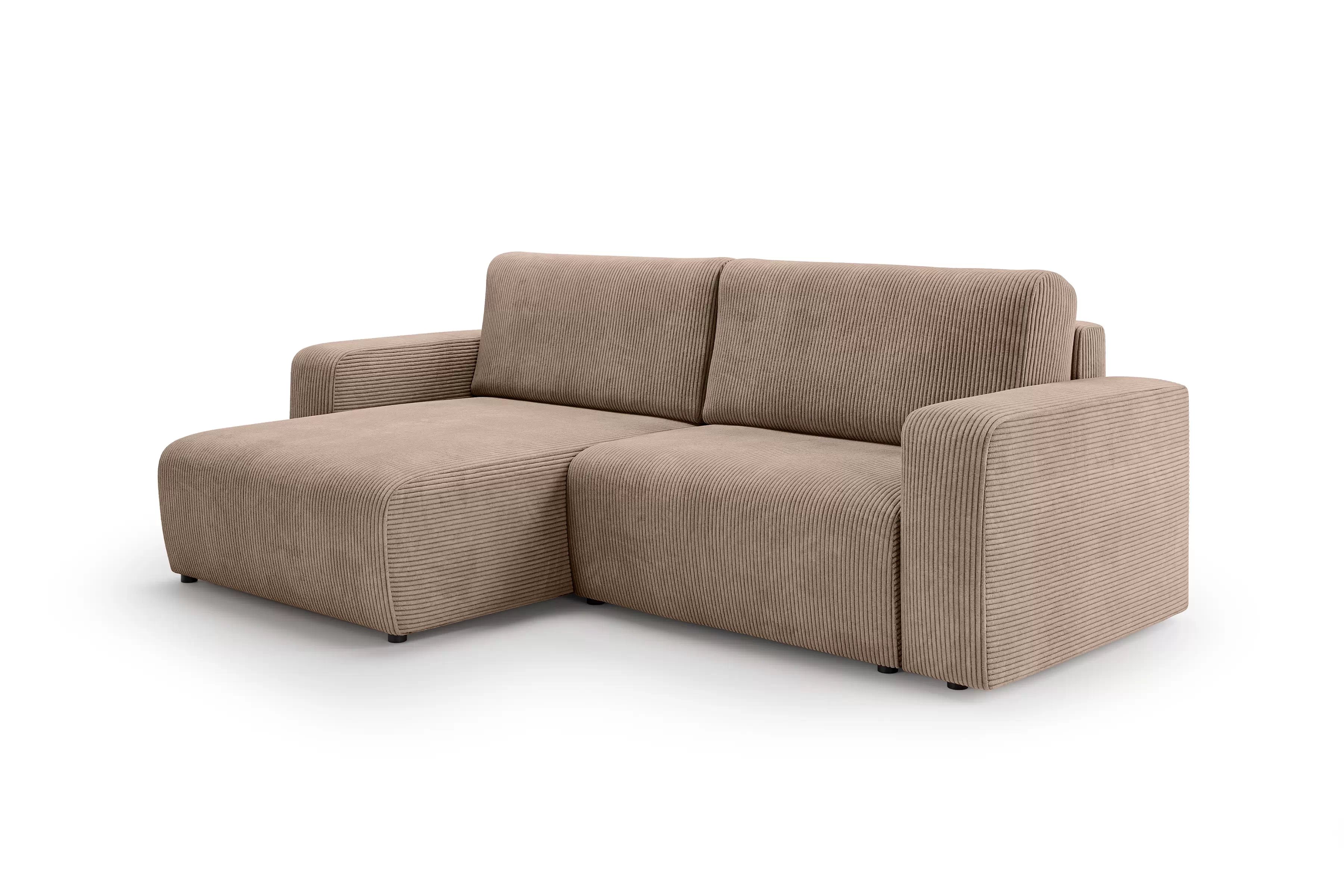 Rozkládací rohová sedací souprava Avia L - hnědá Lincoln 17 Rohová sedací souprava Avia L rozkládací uniwersalny prawo/levá - hnědá manšestr Lincoln 17 