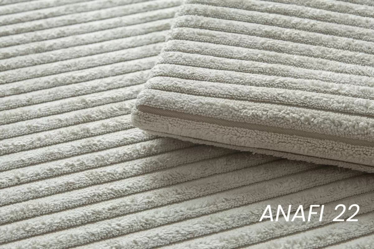 Rozkládací rohová sedací souprava Avia L - béžová Anafi 22 Rohová sedací souprava Avia L rozkládací uniwersalny prawo/levá - béžová manšestr Anafi 22