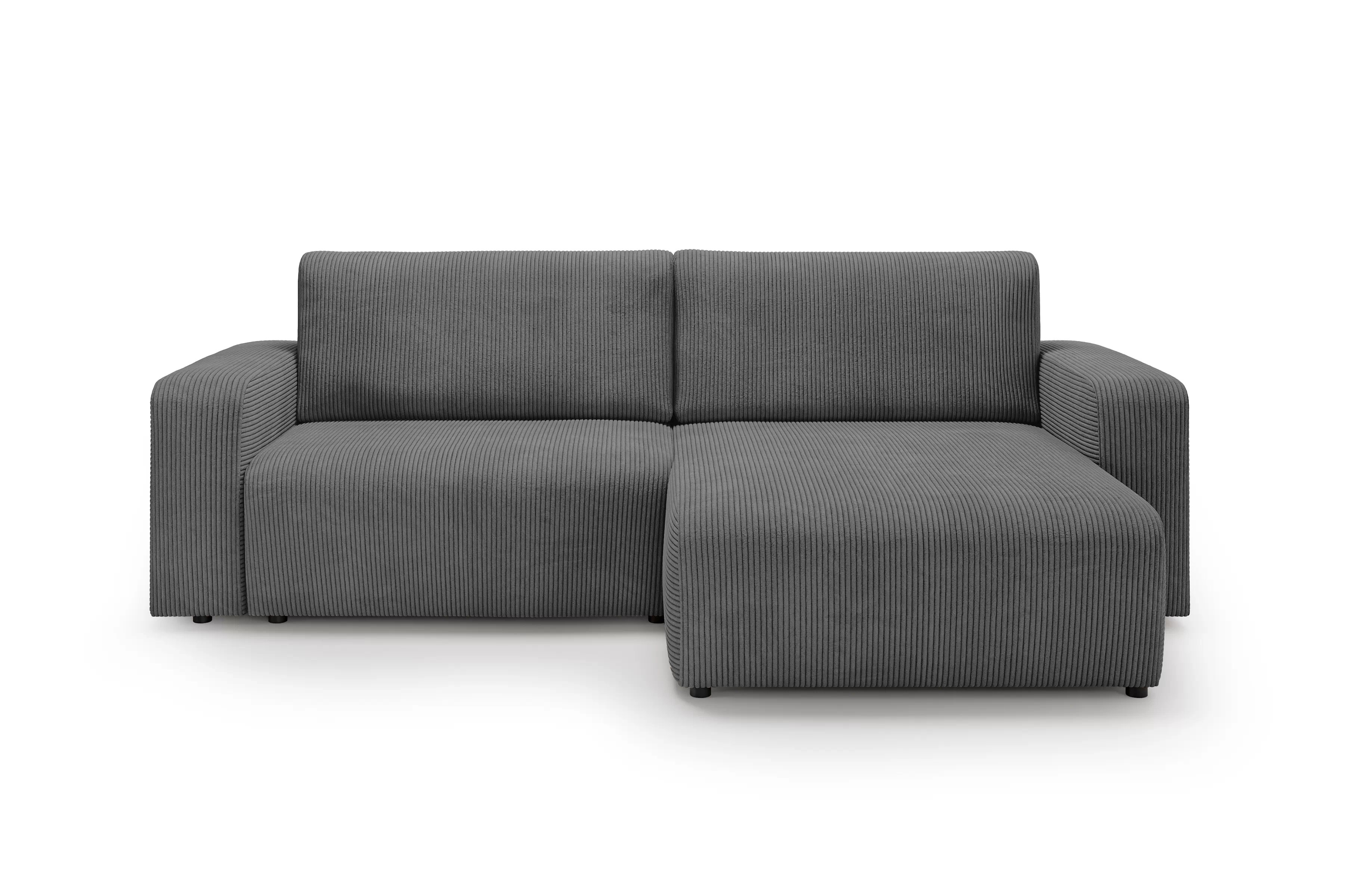 Rozkládací rohová sedací souprava Avia L - šedá Lincoln 90 Rohová sedací souprava Avia L rozkládací uniwersalny prawo/levá - šedá manšestr Lincoln 90