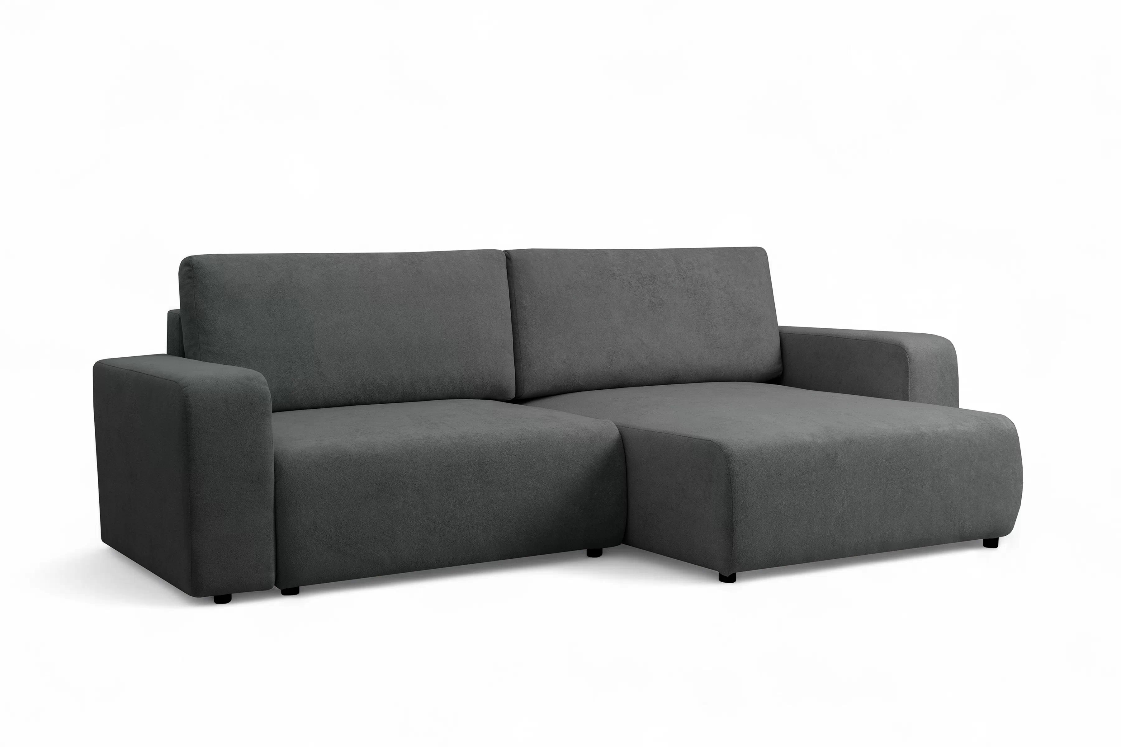 Rozkládací sedací souprava Avia L - grafitová Gerra 120 Rohová sedací souprava Avia Maxi rozkládací uniwersalny prawo/levá - grafitová boucle Gerra 120