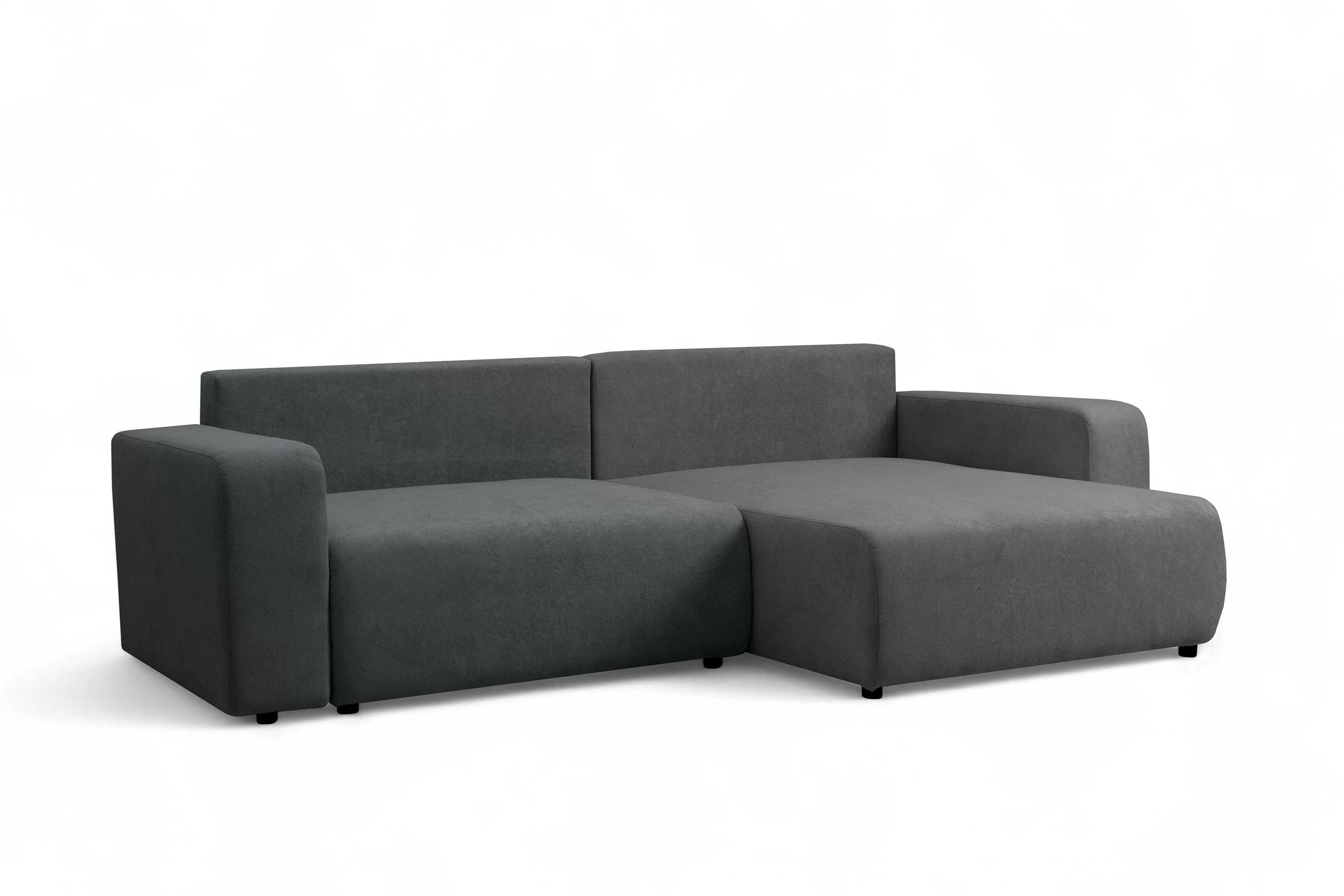 Rozkládací sedací souprava Avia L - grafitová Gerra 120 Rohová sedací souprava Avia Maxi rozkládací uniwersalny prawo/levá - grafitová boucle Gerra 120