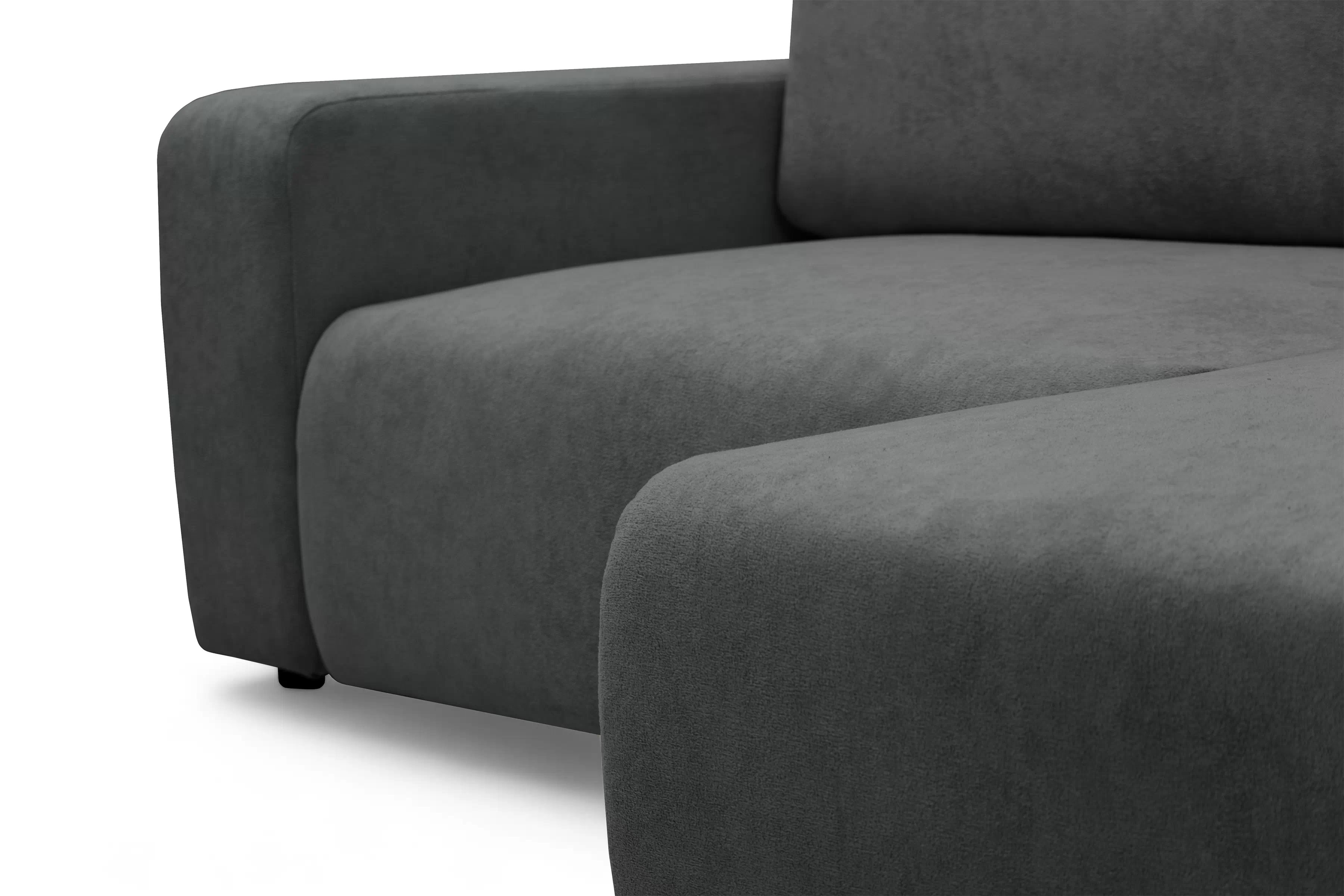 Rozkládací sedací souprava Avia L - grafitová Gerra 120 Rohová sedací souprava Avia Maxi rozkládací uniwersalny prawo/levá - grafitová boucle Gerra 120