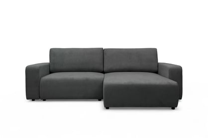 Rohová rozkládací sedací souprava Avia L - grafitová bouclé Gerra 120 Rohová sedací souprava Avia Maxi rozkládací uniwersalny prawo/levá - grafitová boucle Gerra 120