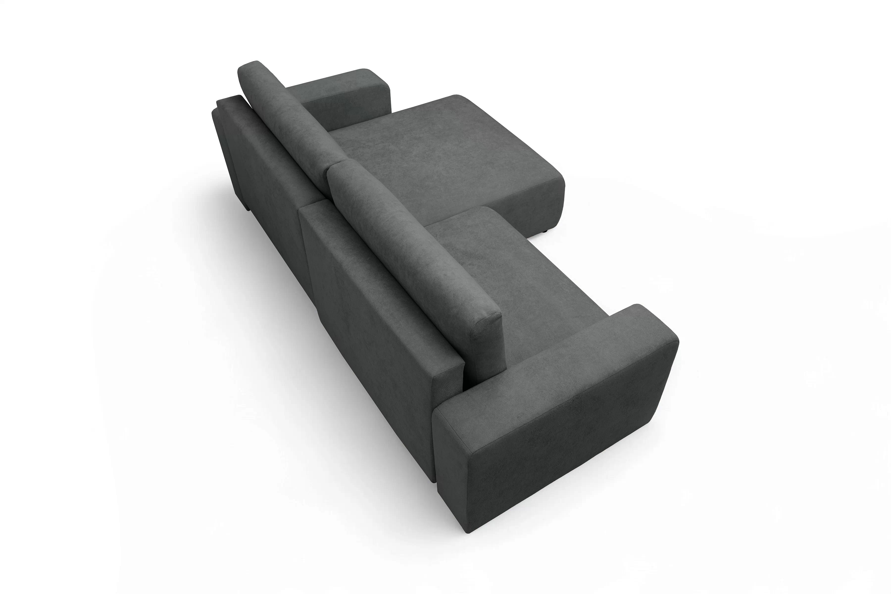 Rozkládací sedací souprava Avia L - grafitová Gerra 120 Rohová sedací souprava Avia Maxi rozkládací uniwersalny prawo/levá - grafitová boucle Gerra 120