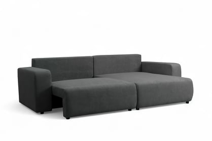 Rohová rozkládací sedací souprava Avia L - grafitová bouclé Gerra 120 Rohová sedací souprava Avia Maxi rozkládací uniwersalny prawo/levá - grafitová boucle Gerra 120