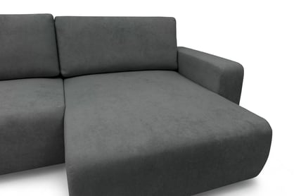 Rohová rozkládací sedací souprava Avia L - grafitová bouclé Gerra 120 Rohová sedací souprava Avia Maxi rozkládací uniwersalny prawo/levá - grafitová boucle Gerra 120