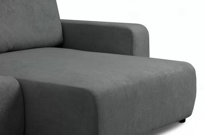 Rohová rozkládací sedací souprava Avia L - grafitová bouclé Gerra 120 Rohová sedací souprava Avia Maxi rozkládací uniwersalny prawo/levá - grafitová boucle Gerra 120