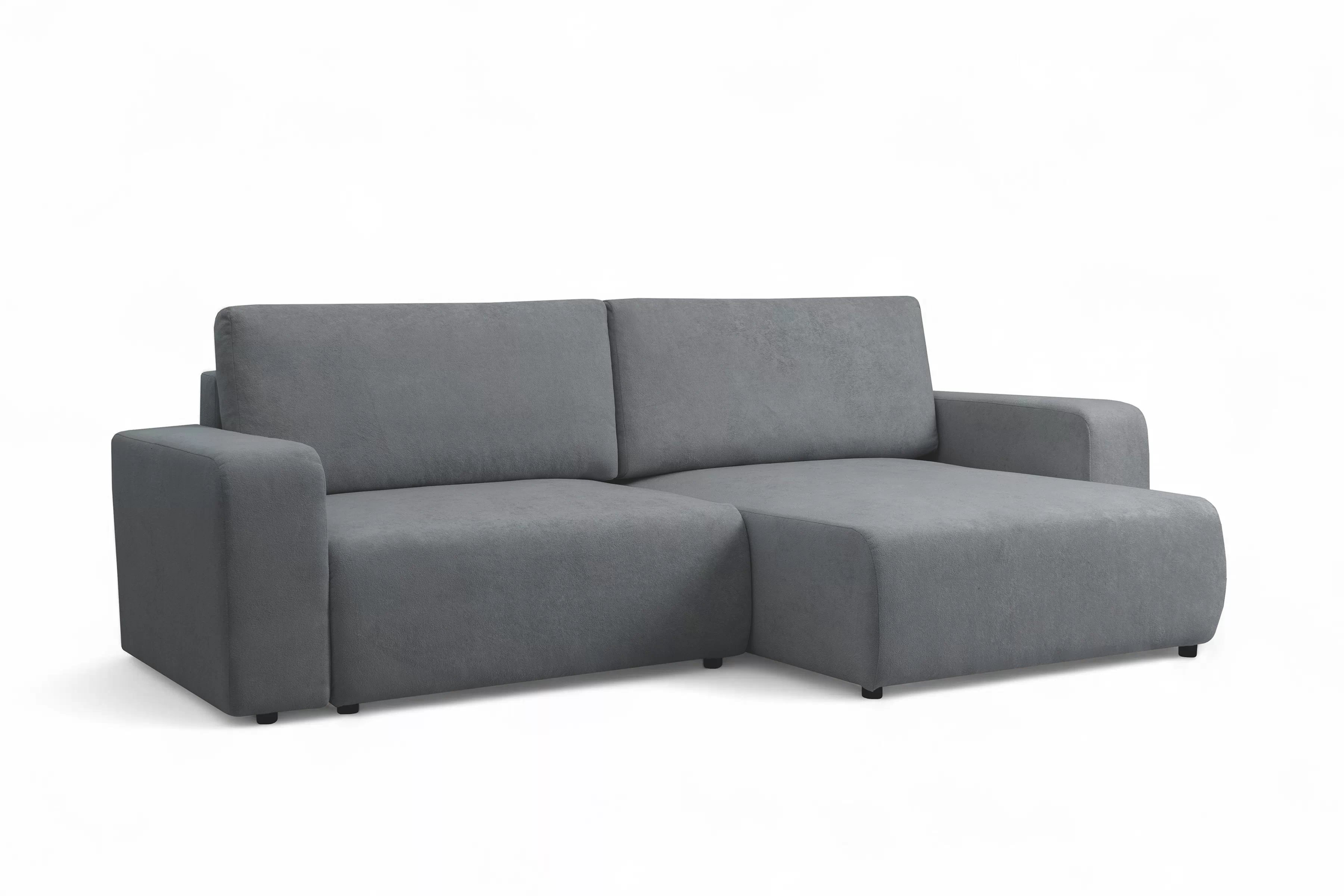 Rozkládací rohová sedací souprava Avia L - šedá Gerra 70 Rohová sedací souprava Avia Maxi rozkládací uniwersalny prawo/levá - šedá boucle Gerra 70