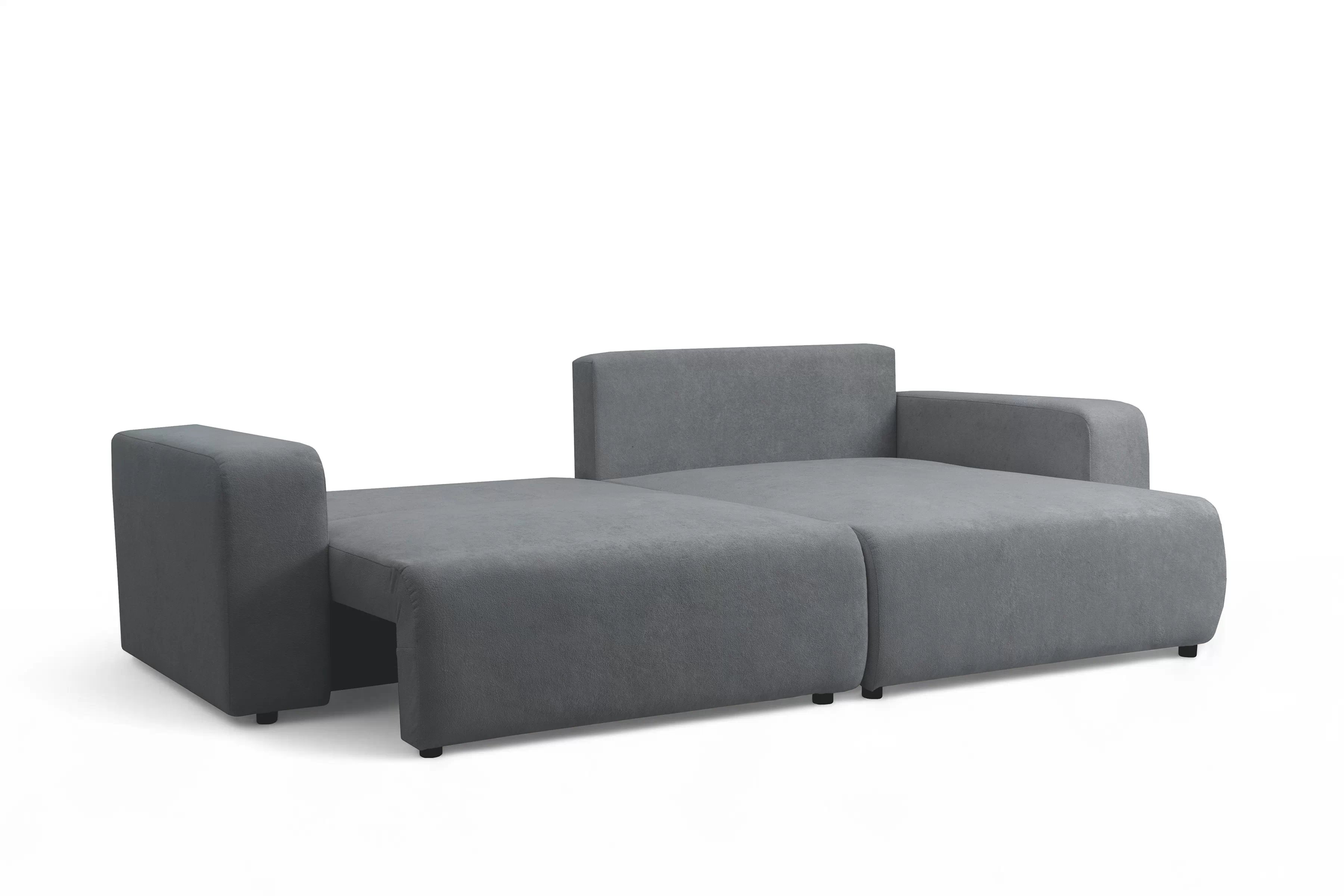 Rozkládací rohová sedací souprava Avia L - šedá Gerra 70 Rohová sedací souprava Avia Maxi rozkládací uniwersalny prawo/levá - šedá boucle Gerra 70