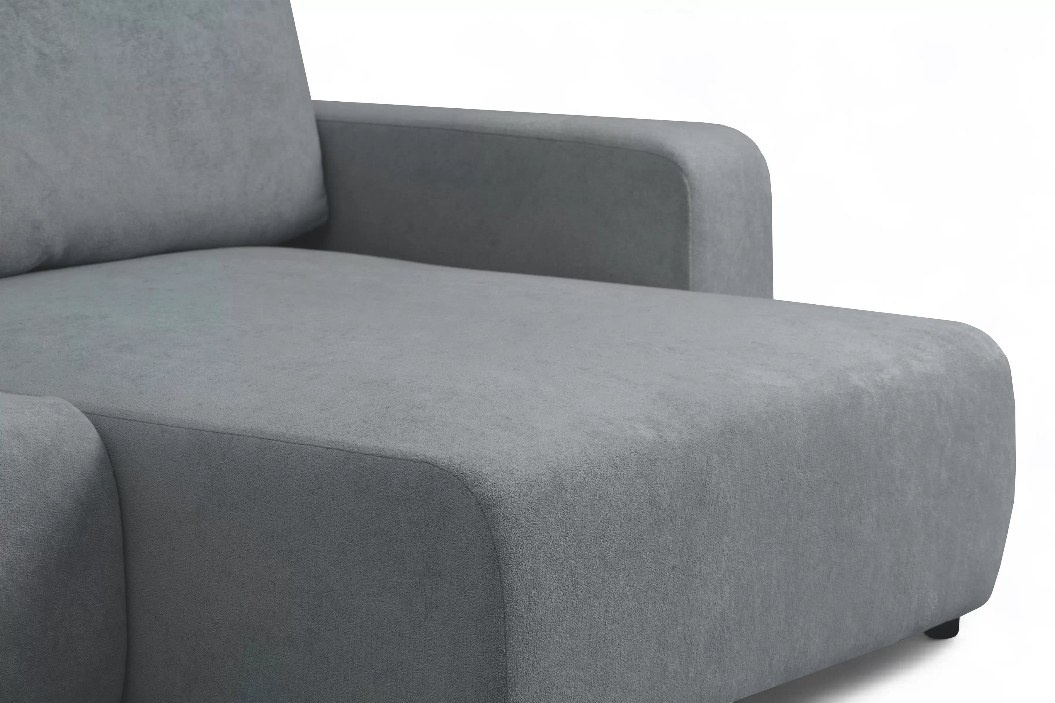 Rozkládací rohová sedací souprava Avia L - šedá Gerra 70 Rohová sedací souprava Avia Maxi rozkládací uniwersalny prawo/levá - šedá boucle Gerra 70