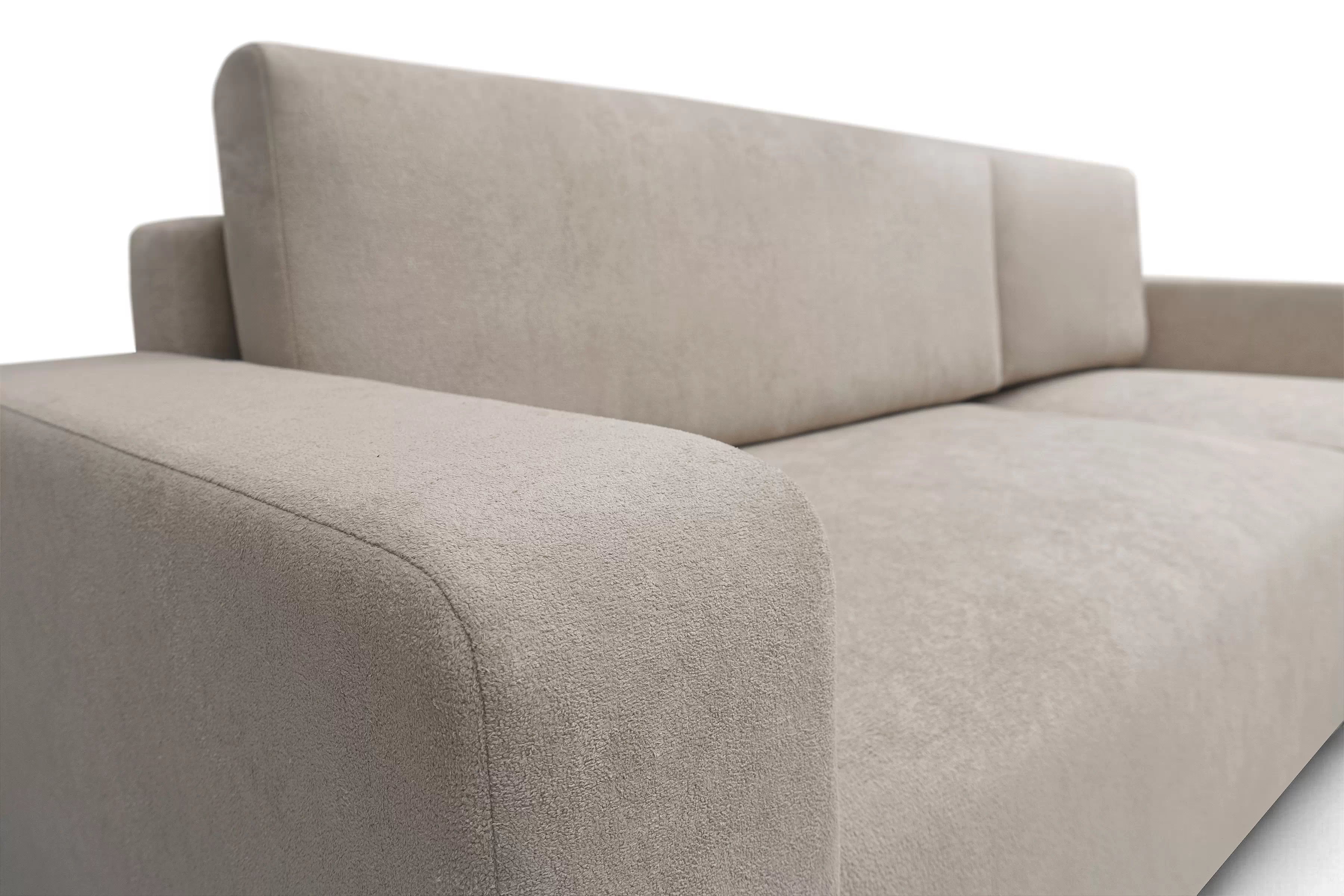 Rozkládací rohová sedací souprava Avia Mini - béžová Gerra 105 Rohová sedací souprava Avia Mini rozkládací uniwersalny prawo/levá - béžová boucle Gerra 105