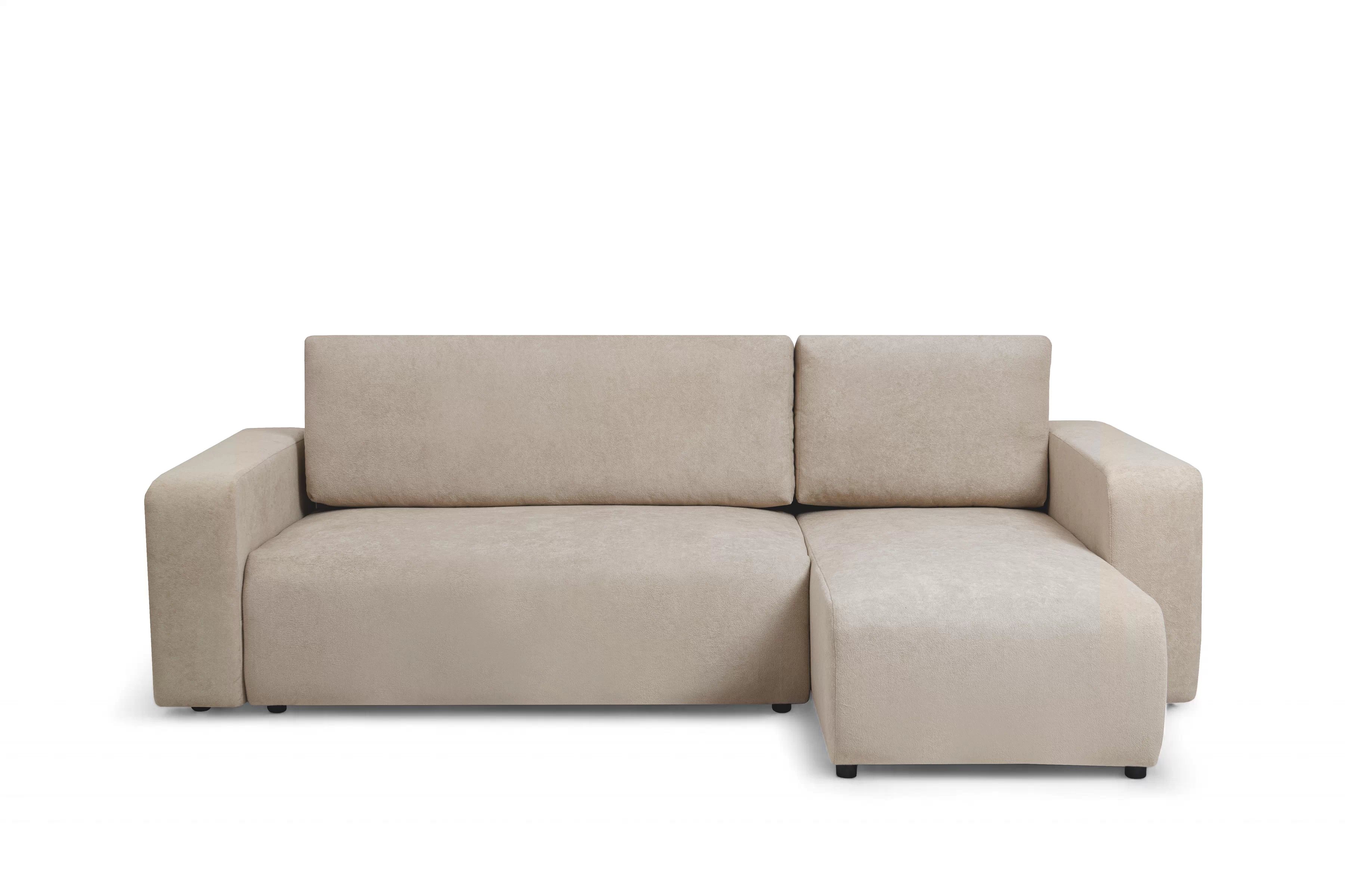 Rozkládací rohová sedací souprava Avia Mini - béžová Gerra 105 Rohová sedací souprava Avia Mini rozkládací uniwersalny prawo/levá - béžová boucle Gerra 105