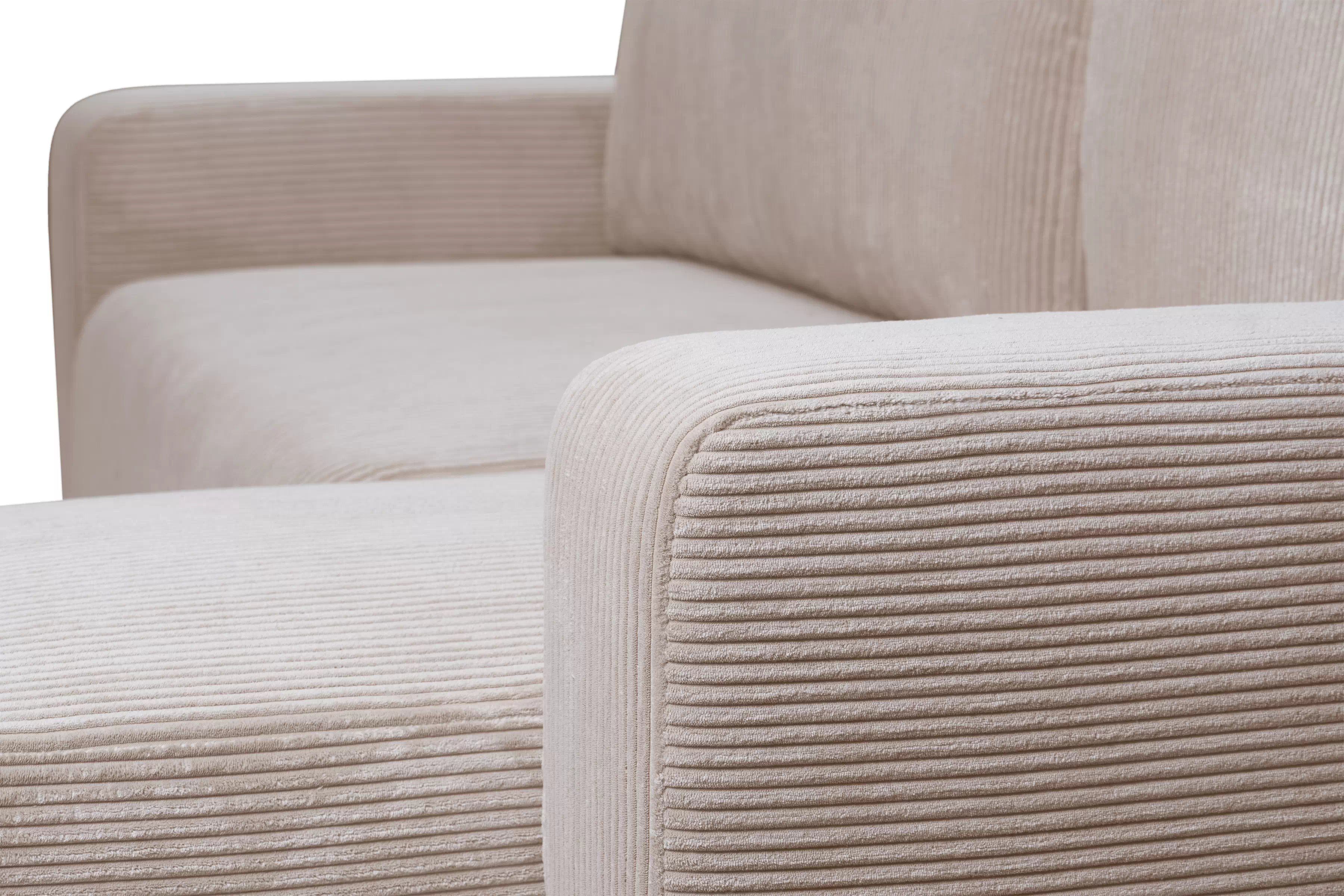 Rozkládací rohová sedací souprava Avia Mini - béžová Anafi 22 Rohová sedací souprava Avia Mini rozkládací uniwersalny prawo/levá - béžová manšestr Anafi 22 