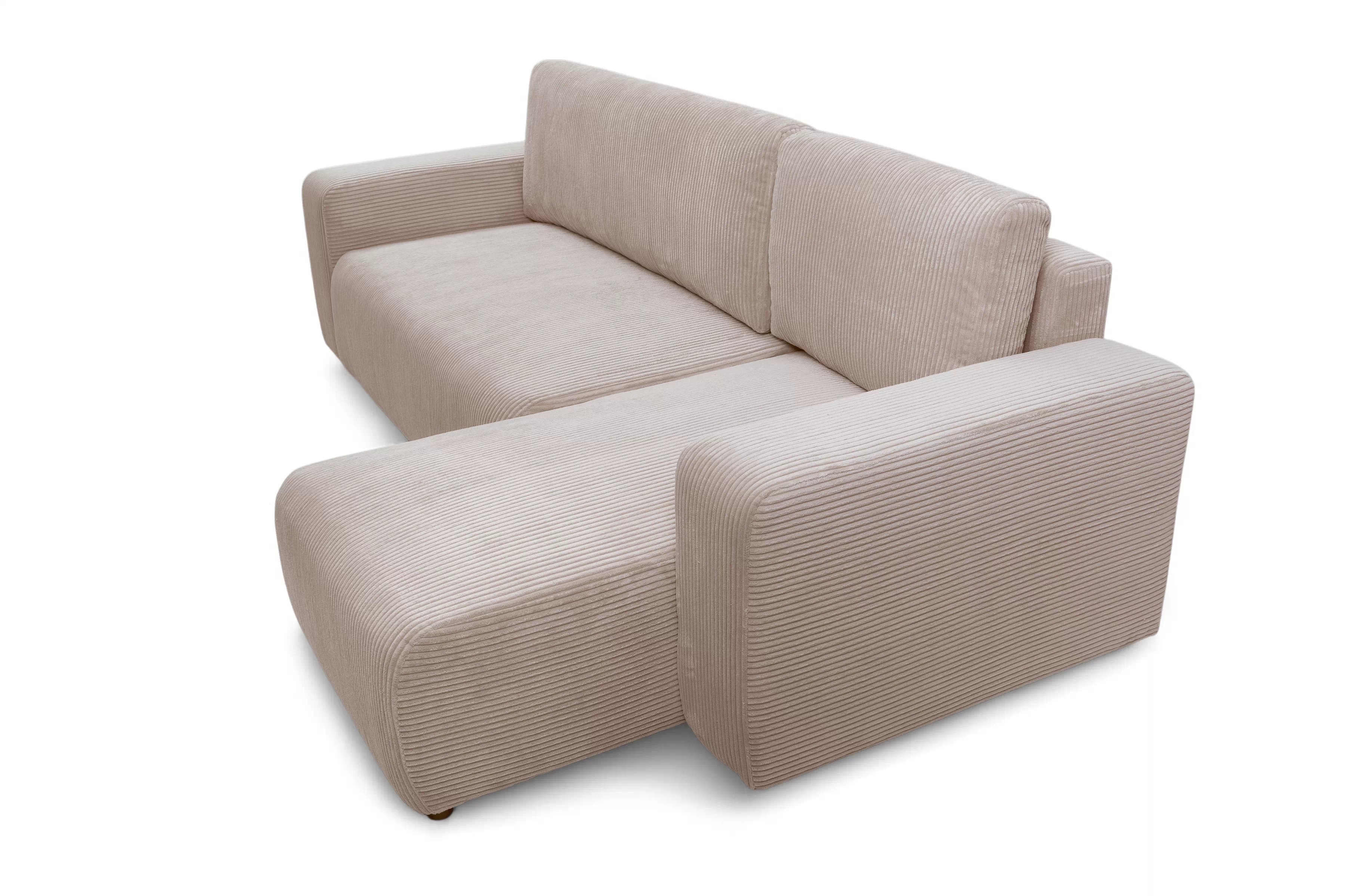 Rozkládací rohová sedací souprava Avia Mini - béžová Anafi 22 Rohová sedací souprava Avia Mini rozkládací uniwersalny prawo/levá - béžová manšestr Anafi 22 