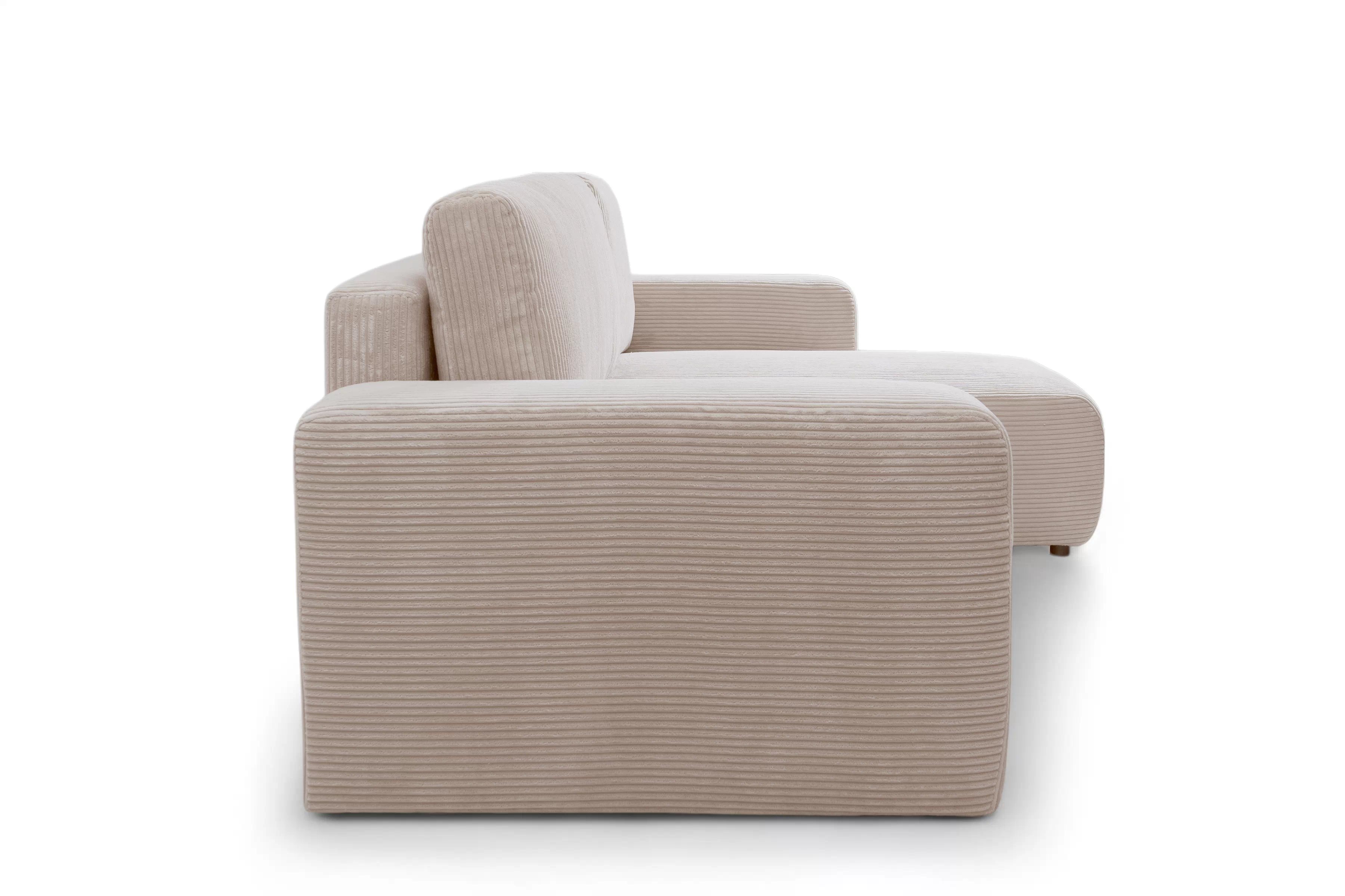 Rozkládací rohová sedací souprava Avia Mini - béžová Anafi 22 Rohová sedací souprava Avia Mini rozkládací uniwersalny prawo/levá - béžová manšestr Anafi 22 