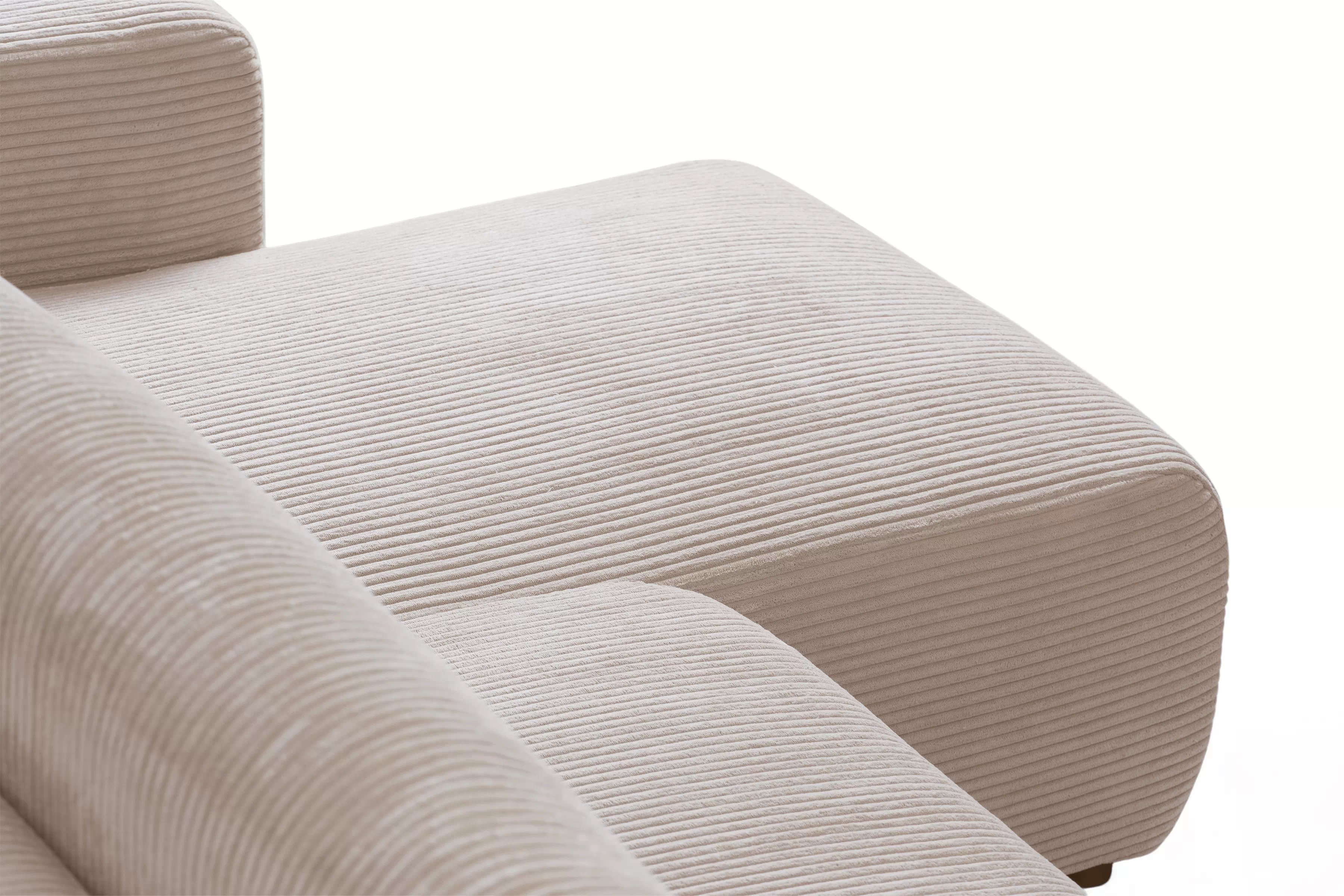 Rozkládací rohová sedací souprava Avia Mini - béžová Anafi 22 Rohová sedací souprava Avia Mini rozkládací uniwersalny prawo/levá - béžová manšestr Anafi 22 