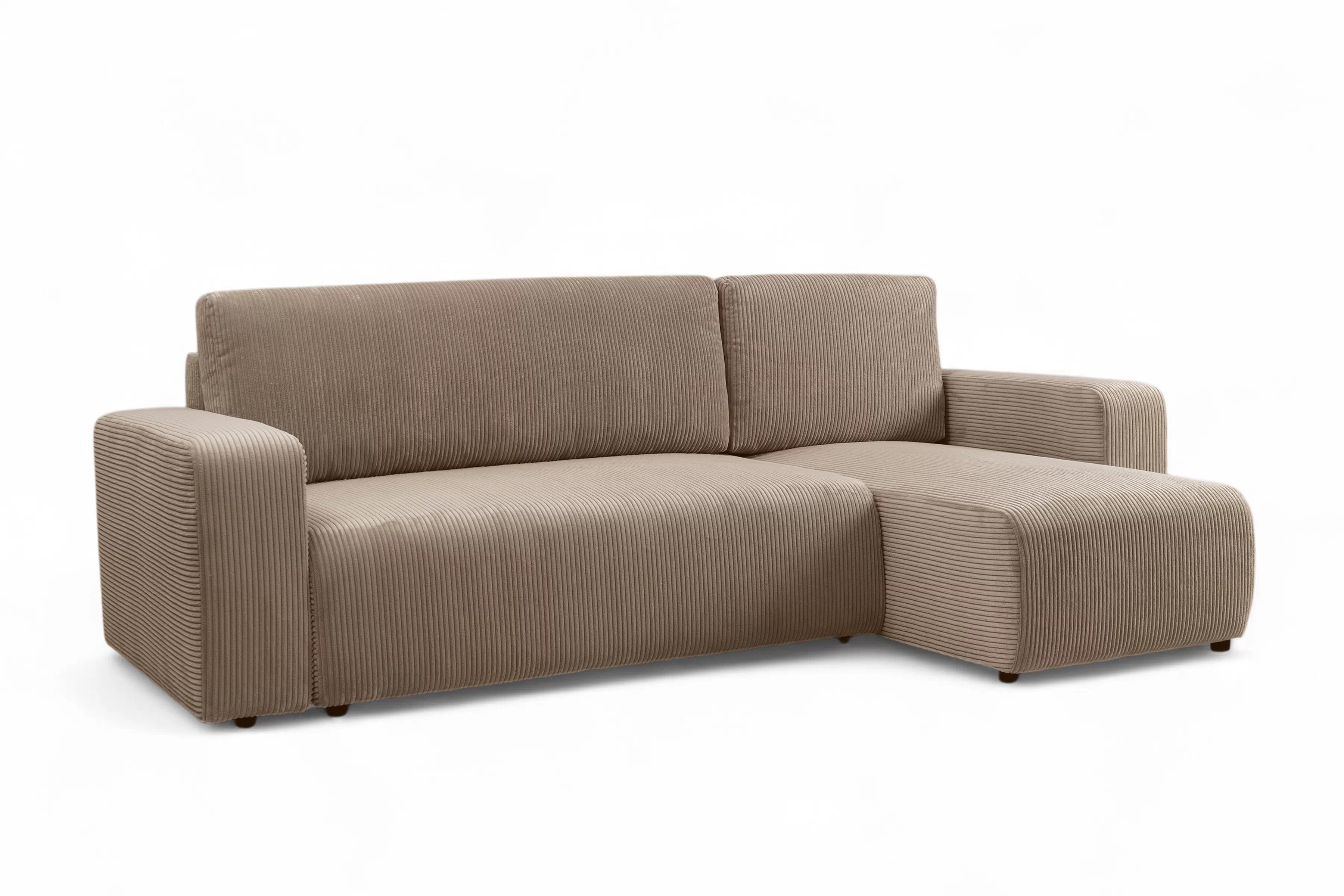 Rozkládací rohová sedací souprava Avia Mini - hnědá Lincoln 17 Rohová sedací souprava Avia Mini rozkládací uniwersalny prawo/levá - hnědá manšestr Lincoln 17