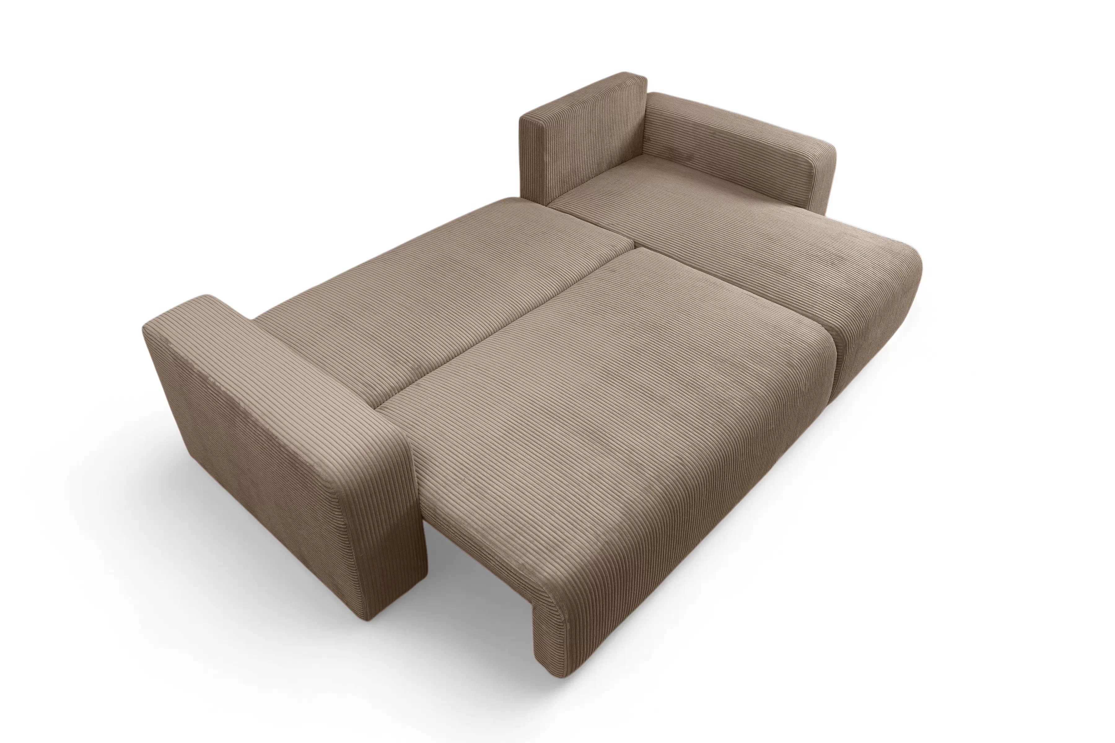 Rozkládací rohová sedací souprava Avia Mini - hnědá Lincoln 17 Rohová sedací souprava Avia Mini rozkládací uniwersalny prawo/levá - hnědá manšestr Lincoln 17