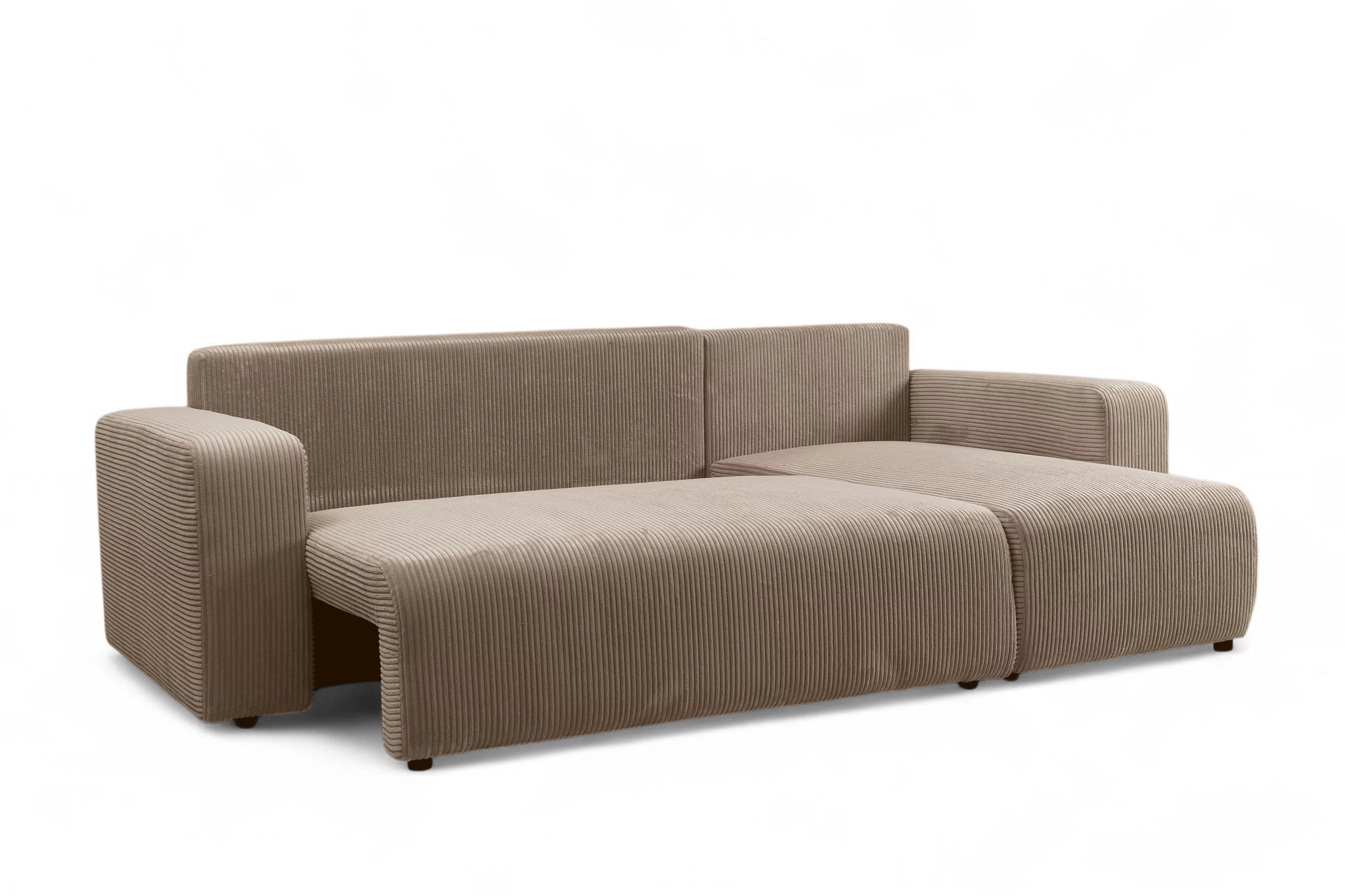 Rozkládací rohová sedací souprava Avia Mini - hnědá Lincoln 17 Rohová sedací souprava Avia Mini rozkládací uniwersalny prawo/levá - hnědá manšestr Lincoln 17