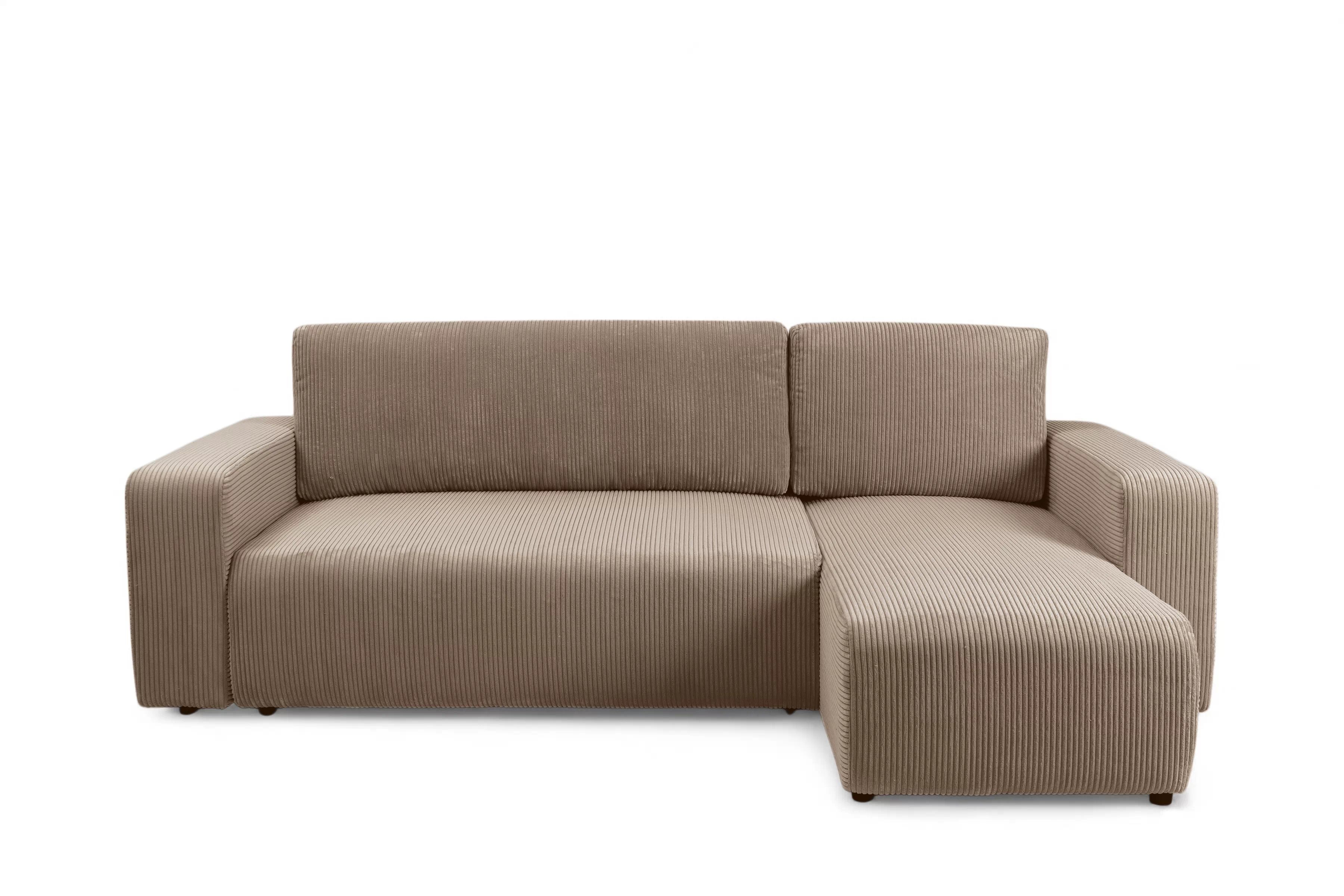 Rozkládací rohová sedací souprava Avia Mini - hnědá Lincoln 17 Rohová sedací souprava Avia Mini rozkládací uniwersalny prawo/levá - hnědá manšestr Lincoln 17