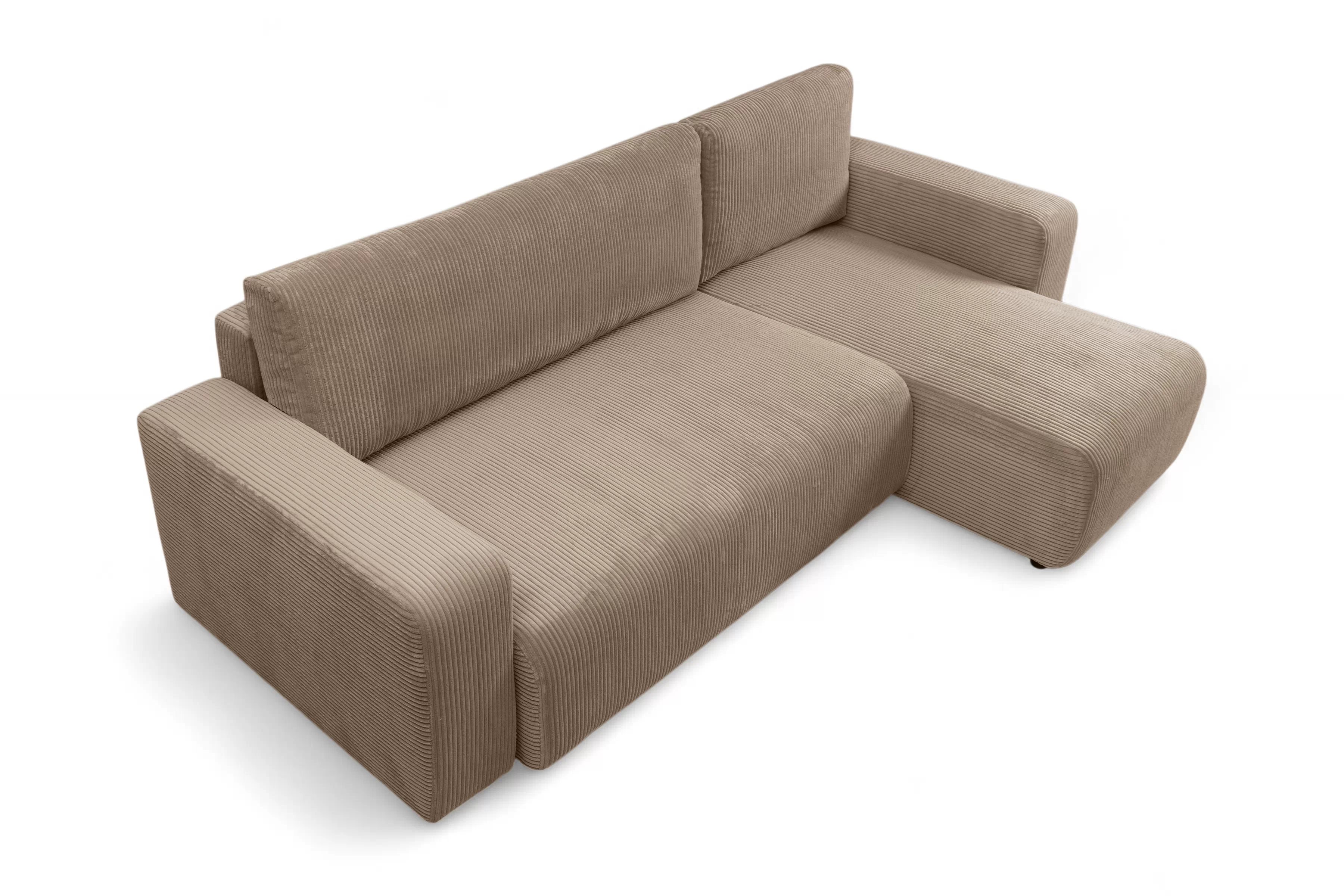 Rozkládací rohová sedací souprava Avia Mini - hnědá Lincoln 17 Rohová sedací souprava Avia Mini rozkládací uniwersalny prawo/levá - hnědá manšestr Lincoln 17