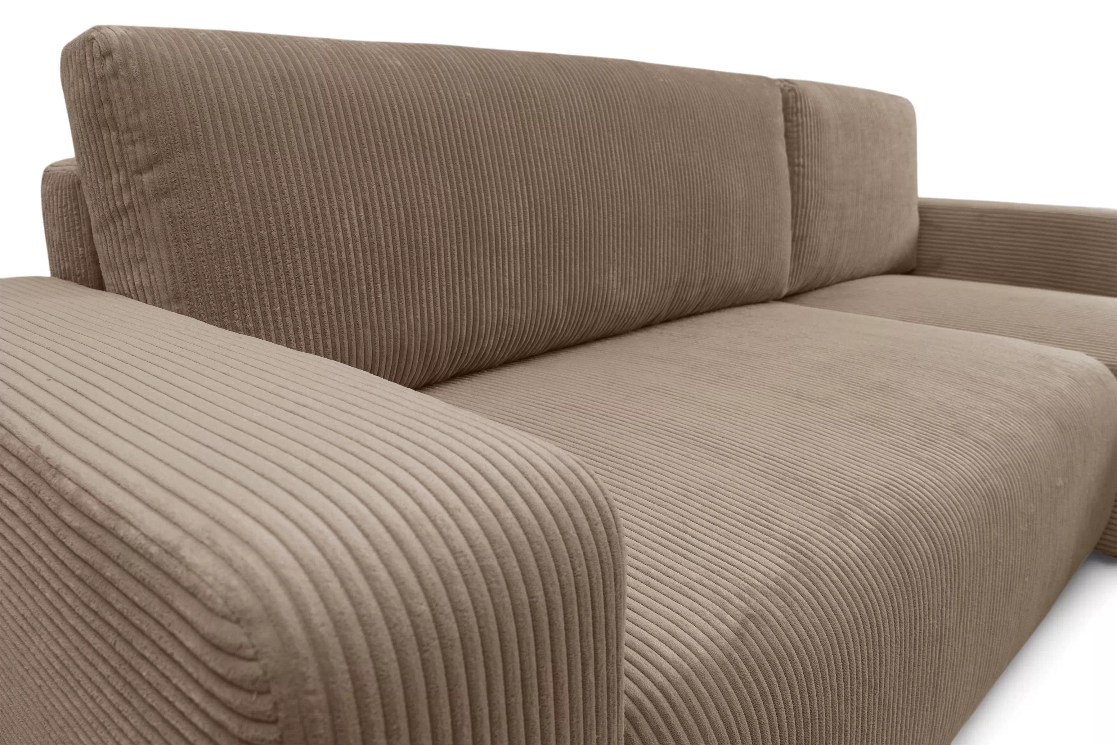 Rozkládací rohová sedací souprava Avia Mini - hnědá Lincoln 17 Rohová sedací souprava Avia Mini rozkládací uniwersalny prawo/levá - hnědá manšestr Lincoln 17