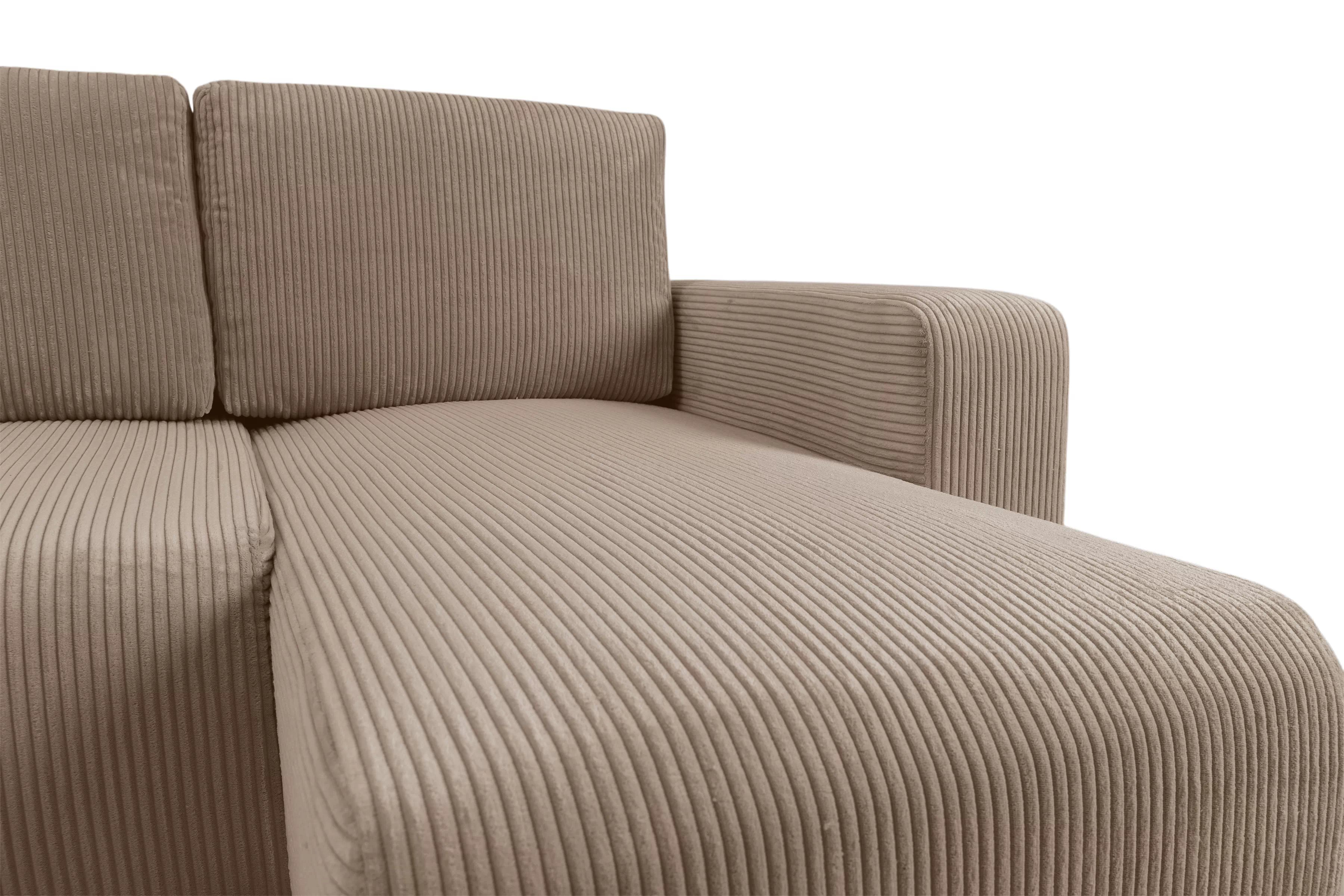 Rozkládací rohová sedací souprava Avia Mini - hnědá Lincoln 17 Rohová sedací souprava Avia Mini rozkládací uniwersalny prawo/levá - hnědá manšestr Lincoln 17