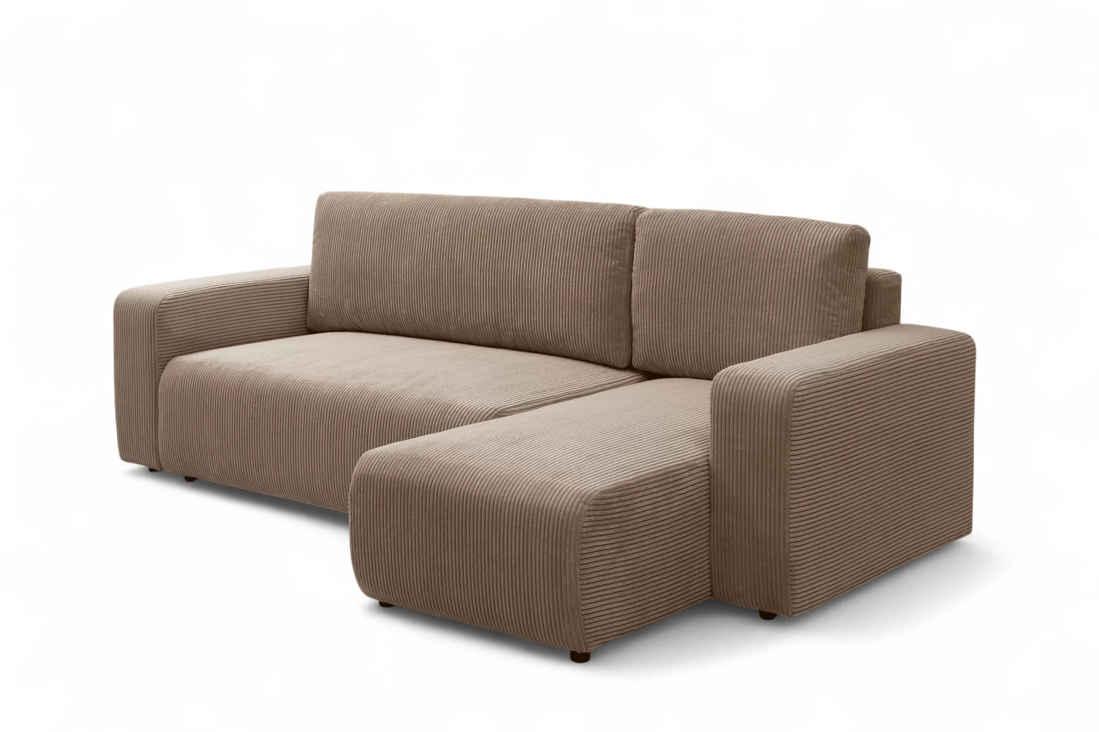 Rozkládací rohová sedací souprava Avia Mini - hnědá Lincoln 17 Rohová sedací souprava Avia Mini rozkládací uniwersalny prawo/levá - hnědá manšestr Lincoln 17