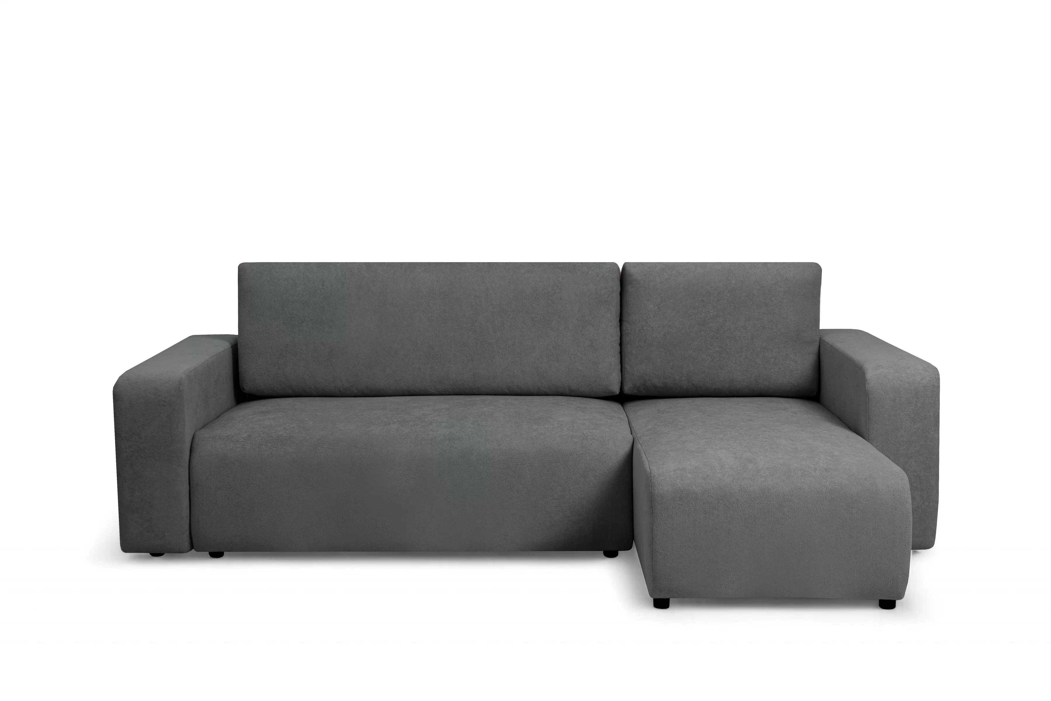 Rozkládací rohová sedací souprava Avia Mini - grafitová Gerra 120 Rohová sedací souprava Avia Mini rozkládací uniwersalny prawo/levá - grafitová boucle Gerra 120