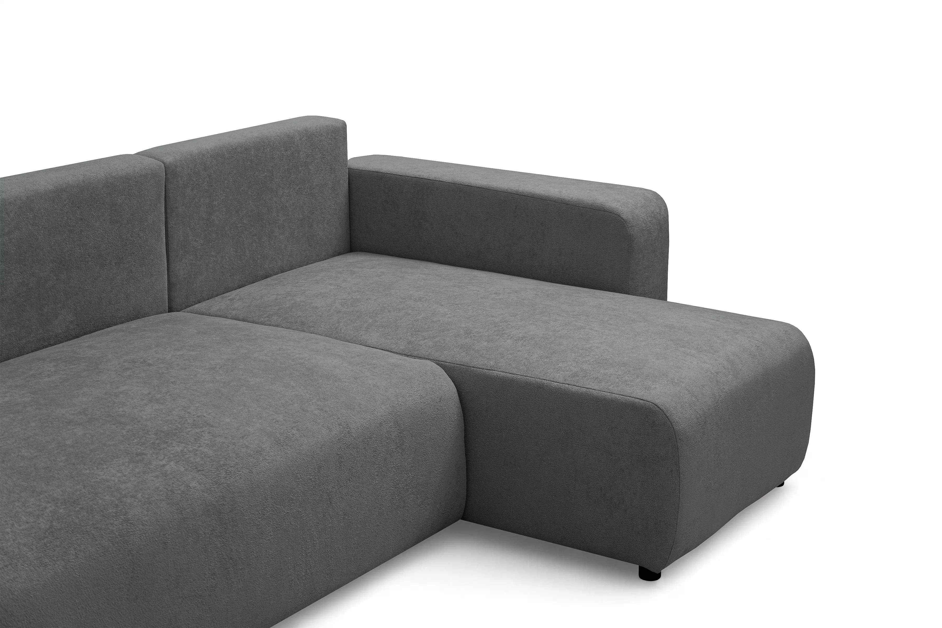 Rozkládací rohová sedací souprava Avia Mini - grafitová Gerra 120 Rohová sedací souprava Avia Mini rozkládací uniwersalny prawo/levá - grafitová boucle Gerra 120