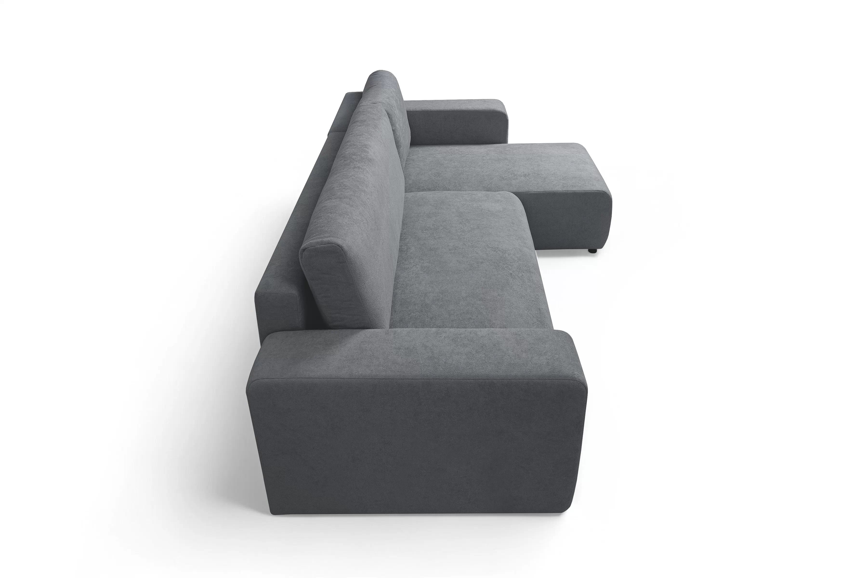 Rozkladacia rohová sedacia súprava Avia Mini univerzálna - sivé buklé Gerra 70 Rohová sedacia súprava Avia Mini s funkciou spánku uniwersalny prawo/Ľavá strana - šedá boucle Gerra 70