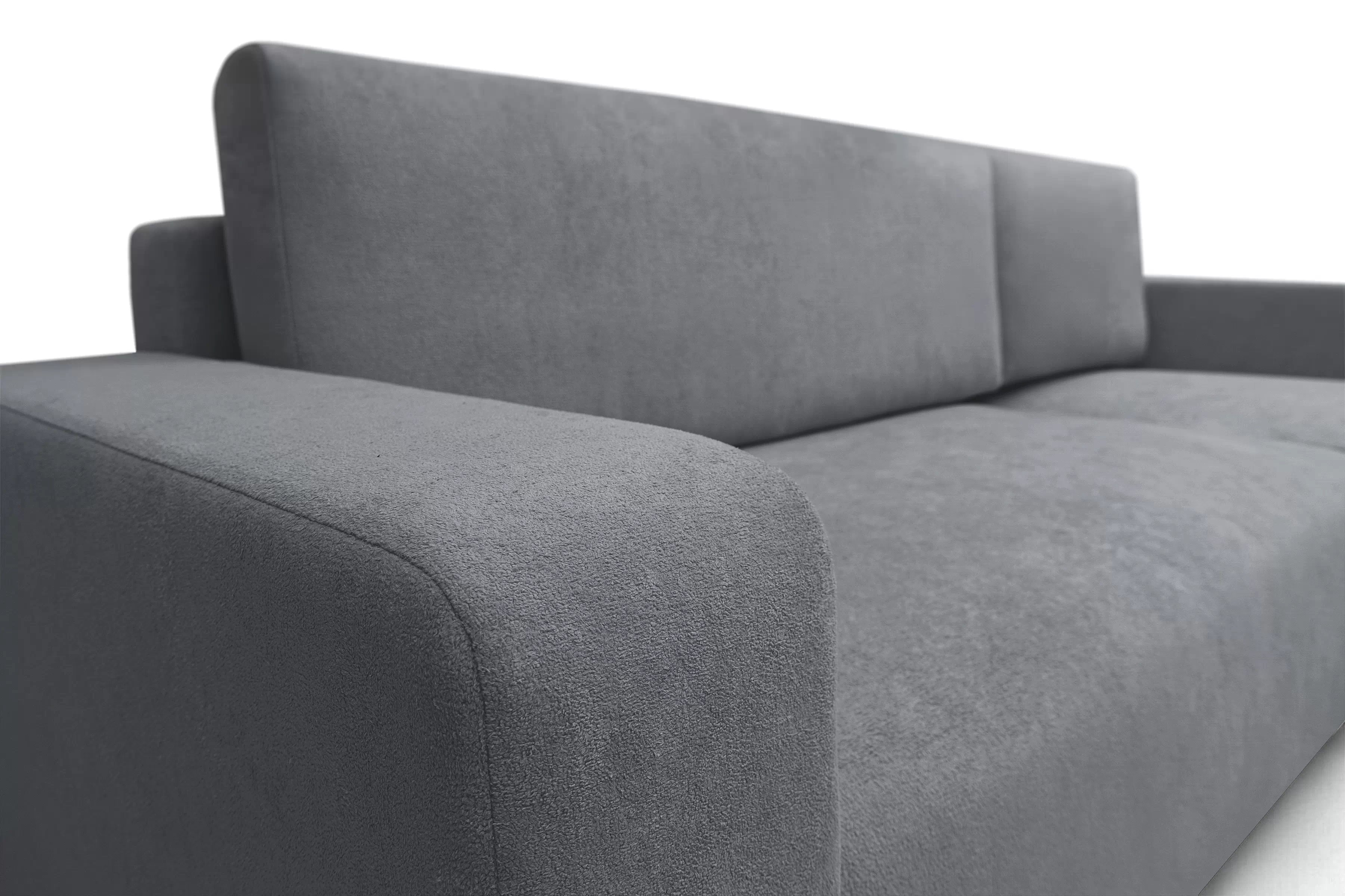 Rozkladacia rohová sedacia súprava Avia Mini univerzálna - sivé buklé Gerra 70 Rohová sedacia súprava Avia Mini s funkciou spánku uniwersalny prawo/Ľavá strana - šedá boucle Gerra 70