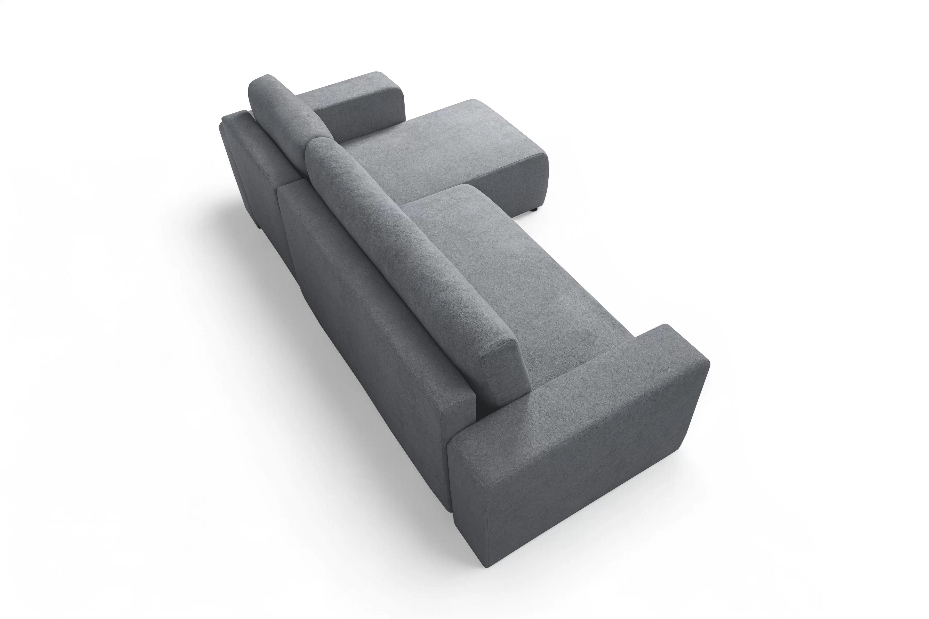 Rozkladacia rohová sedacia súprava Avia Mini univerzálna - sivé buklé Gerra 70 Rohová sedacia súprava Avia Mini s funkciou spánku uniwersalny prawo/Ľavá strana - šedá boucle Gerra 70