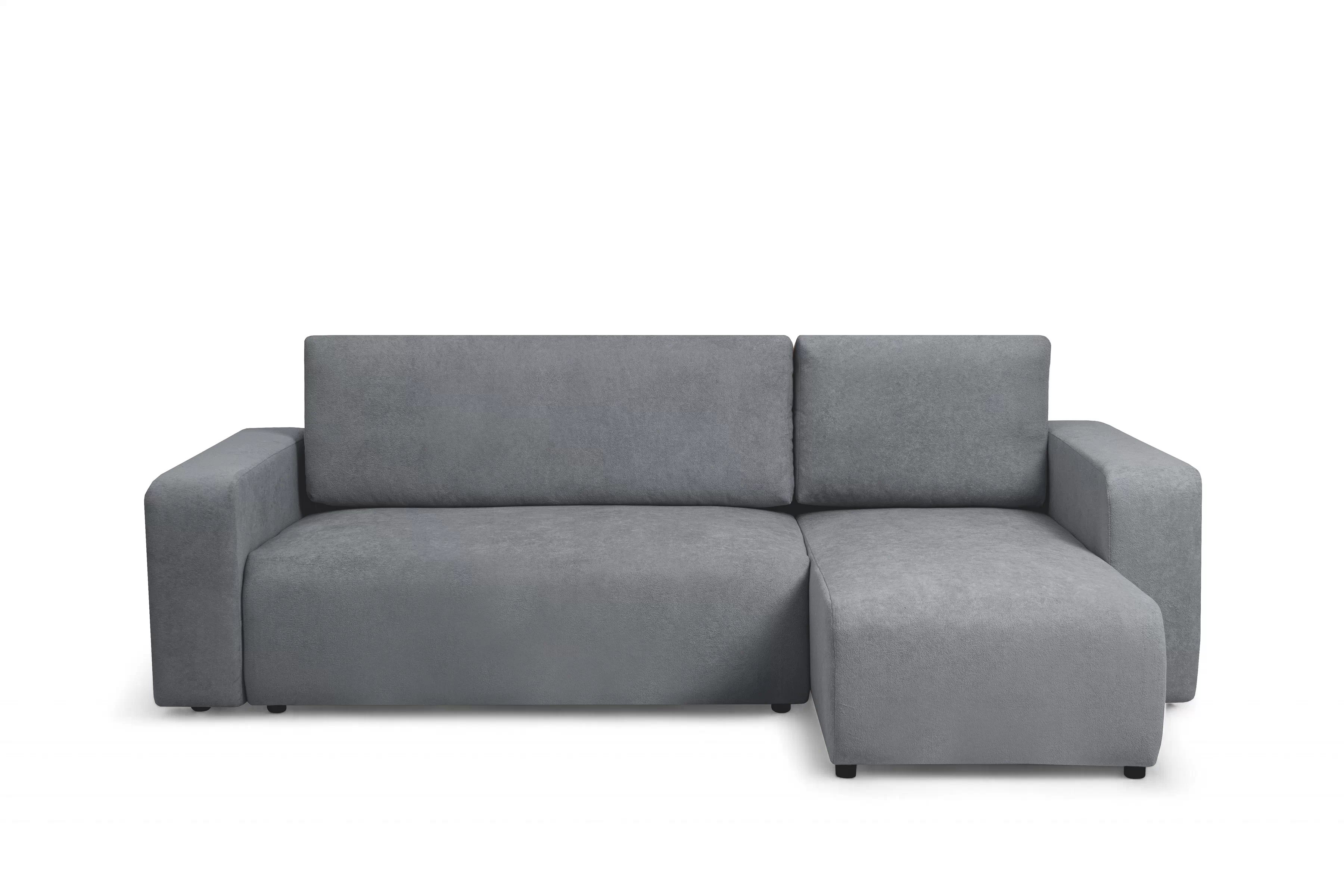 Rozkladacia rohová sedacia súprava Avia Mini univerzálna - sivé buklé Gerra 70 Rohová sedacia súprava Avia Mini s funkciou spánku uniwersalny prawo/Ľavá strana - šedá boucle Gerra 70