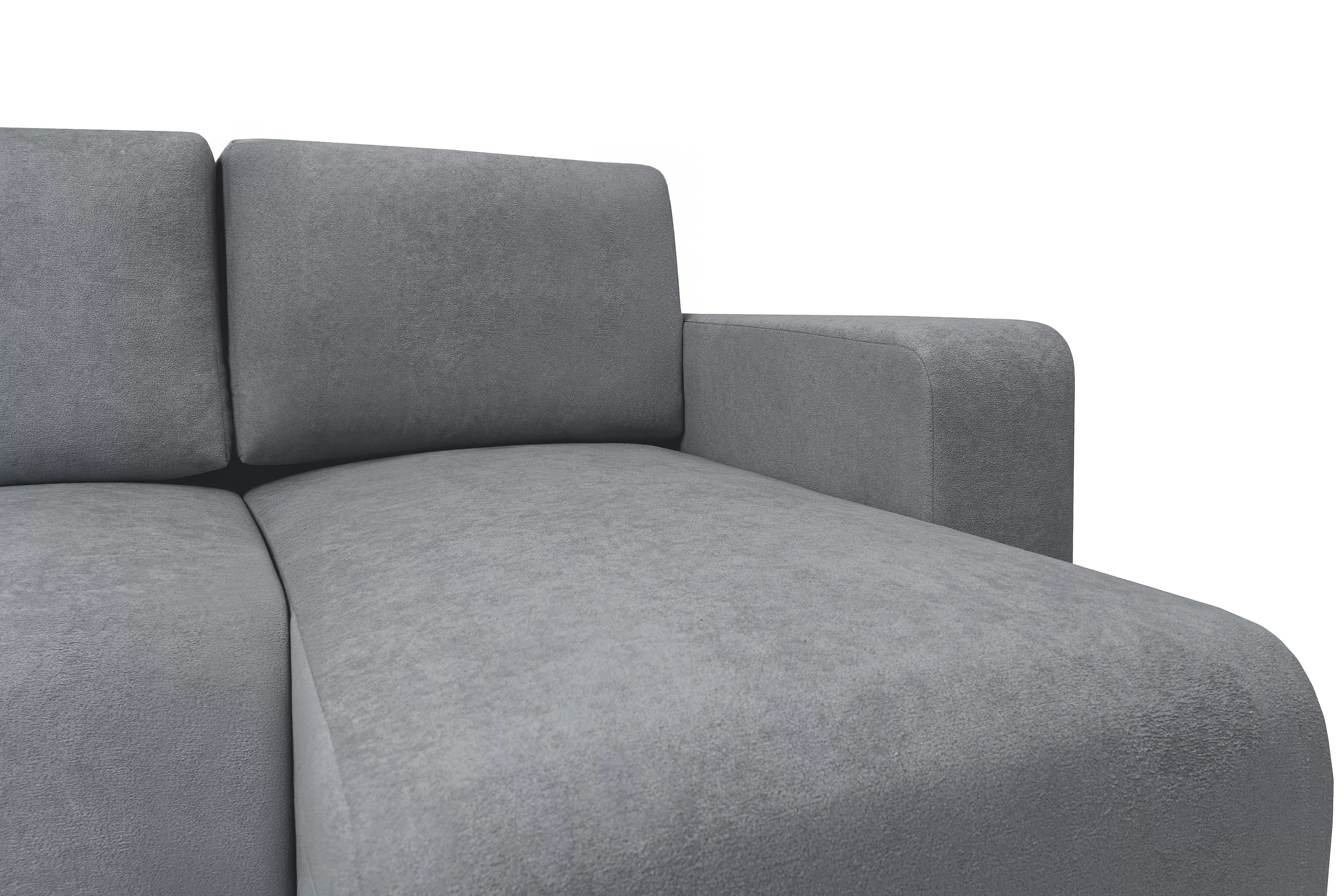 Rozkladacia rohová sedacia súprava Avia Mini univerzálna - sivé buklé Gerra 70 Rohová sedacia súprava Avia Mini s funkciou spánku uniwersalny prawo/Ľavá strana - šedá boucle Gerra 70