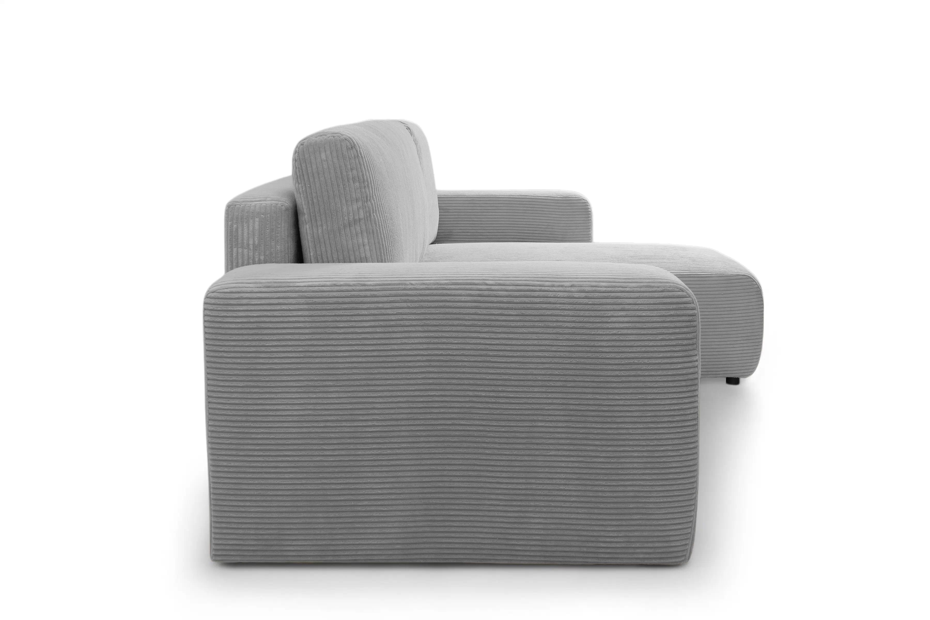 Rozkládací rohová sedací souprava Avia Mini - šedá Lincoln 86 Rohová sedací souprava Avia Mini rozkládací uniwersalny prawo/levá - šedá manšestr Lincoln 86