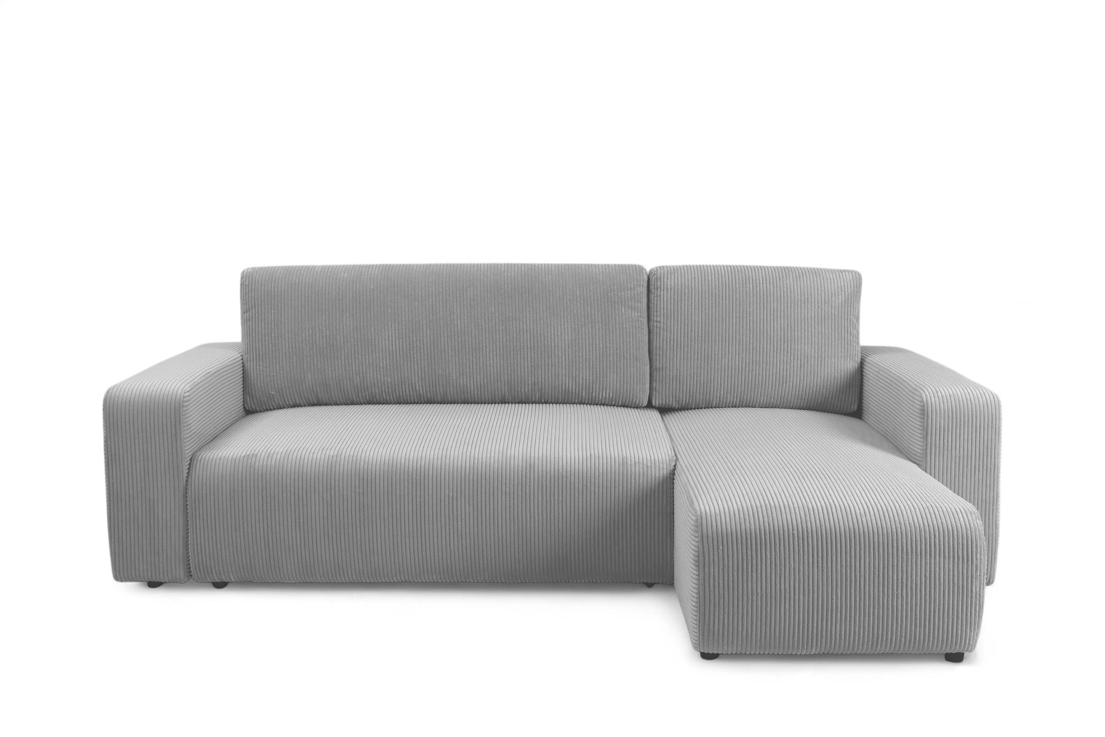 Rozkládací rohová sedací souprava Avia Mini - šedá Lincoln 86 Rohová sedací souprava Avia Mini rozkládací uniwersalny prawo/levá - šedá manšestr Lincoln 86