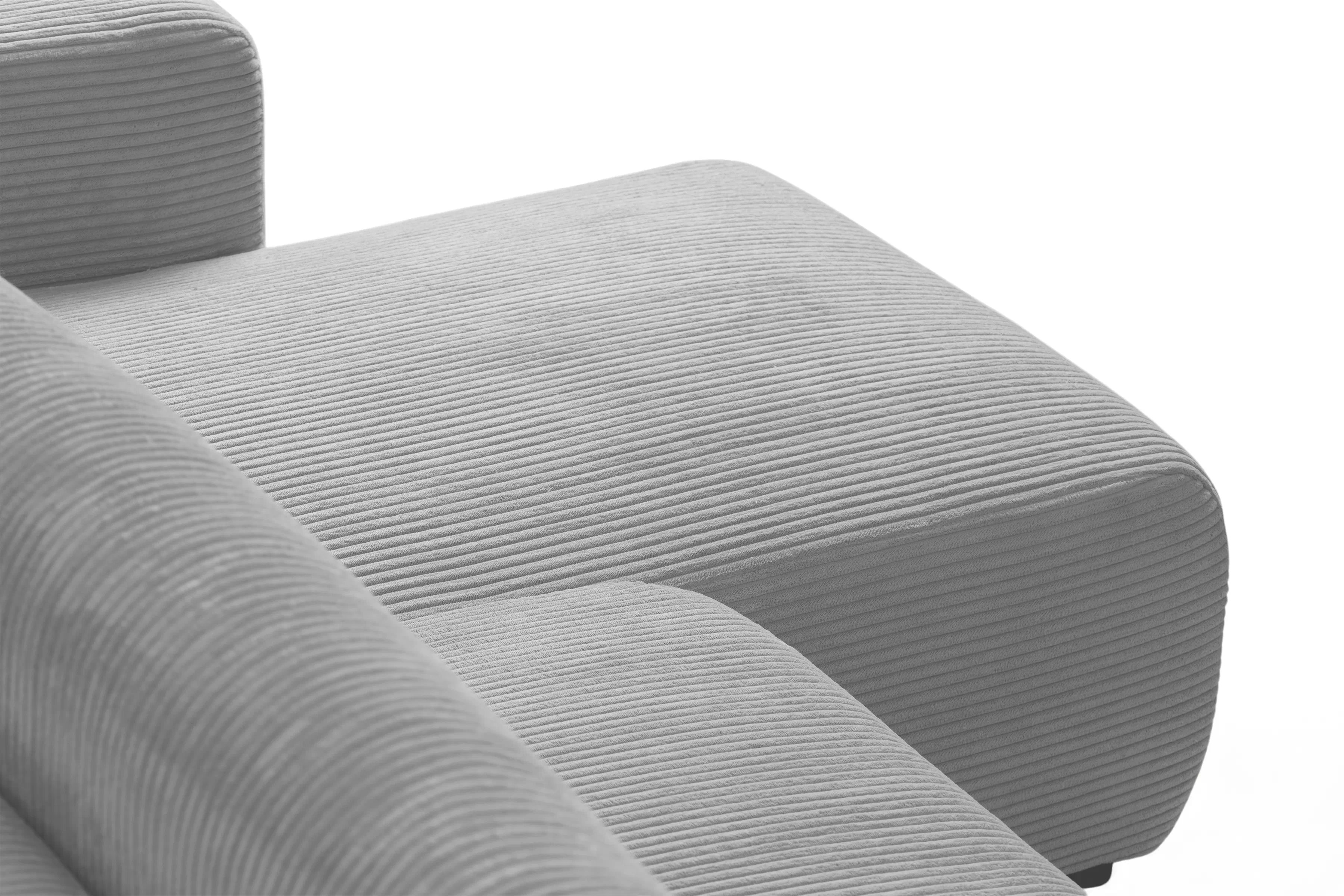 Rozkládací rohová sedací souprava Avia Mini - šedá Lincoln 86 Rohová sedací souprava Avia Mini rozkládací uniwersalny prawo/levá - šedá manšestr Lincoln 86