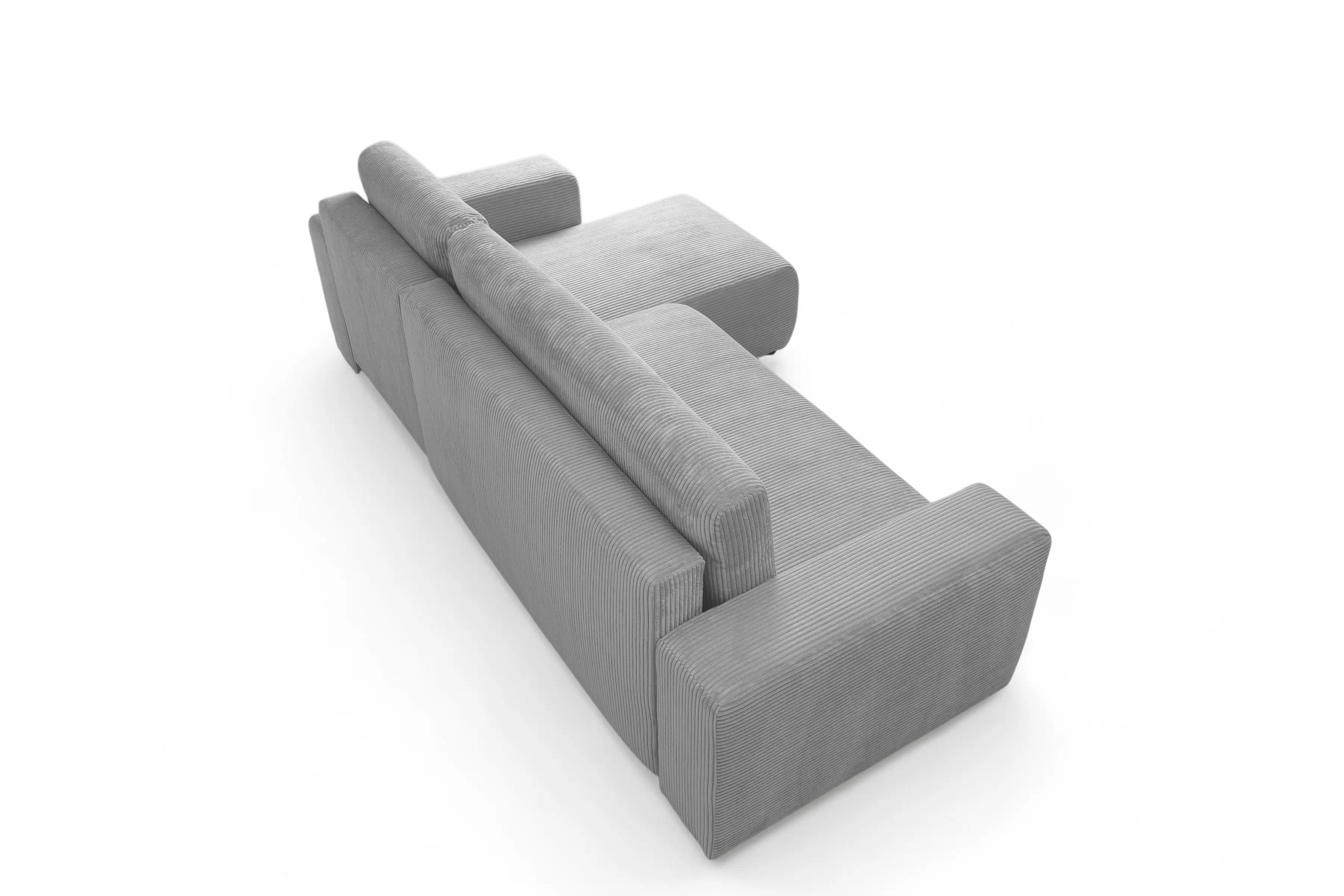 Rozkládací rohová sedací souprava Avia Mini - šedá Lincoln 86 Rohová sedací souprava Avia Mini rozkládací uniwersalny prawo/levá - šedá manšestr Lincoln 86