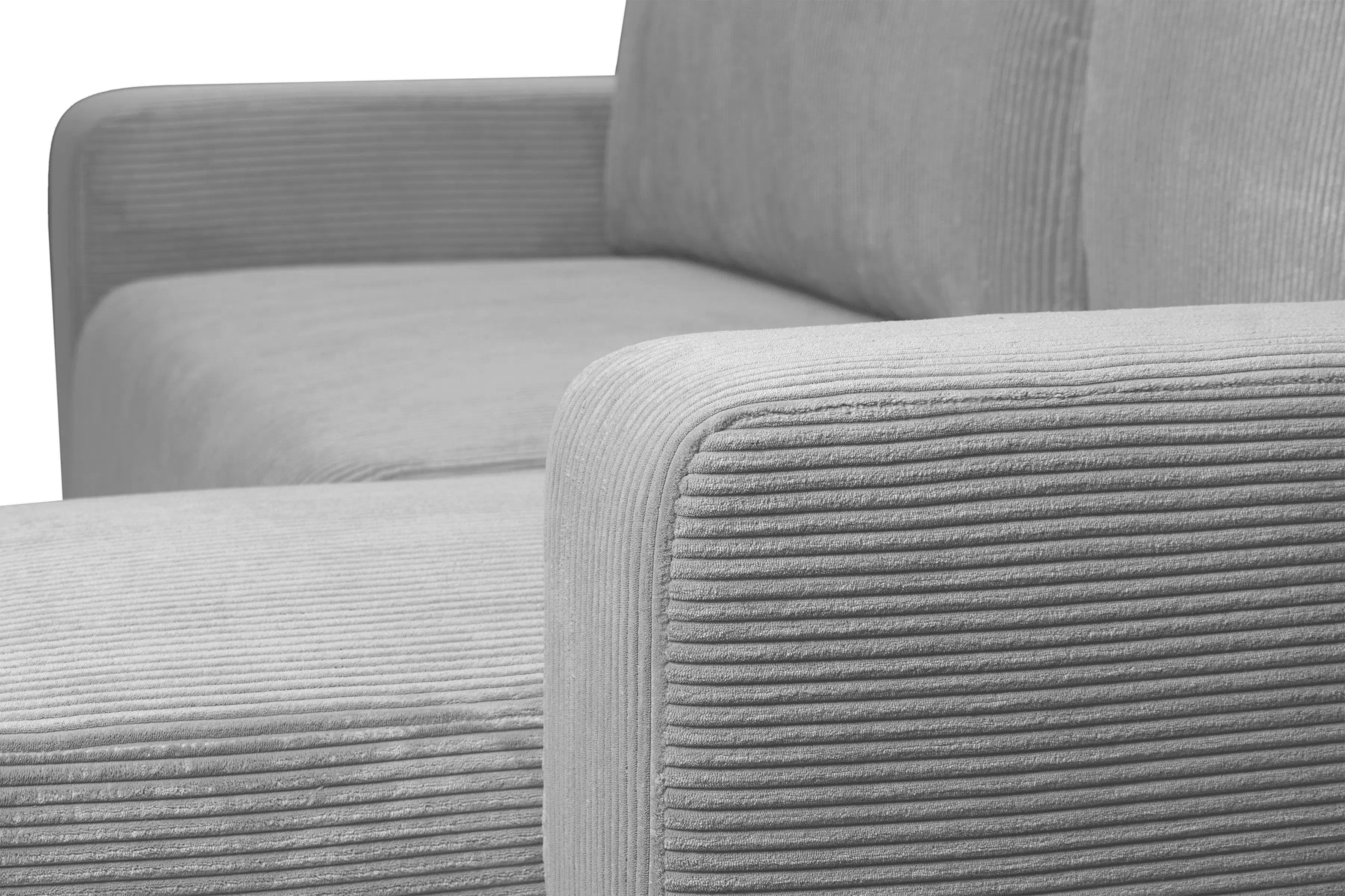 Rozkládací rohová sedací souprava Avia Mini - šedá Lincoln 86 Rohová sedací souprava Avia Mini rozkládací uniwersalny prawo/levá - šedá manšestr Lincoln 86