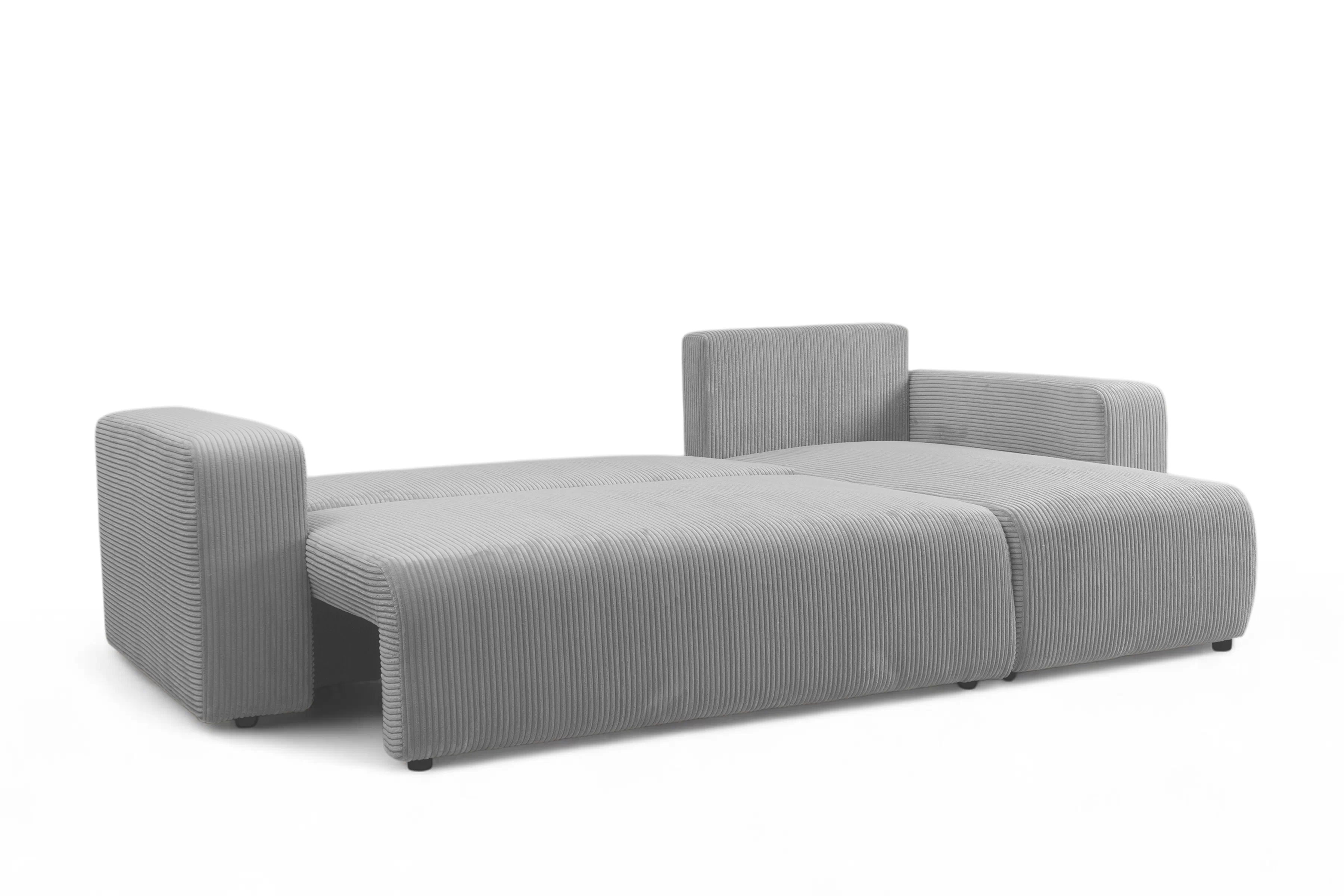 Rozkládací rohová sedací souprava Avia Mini - šedá Lincoln 86 Rohová sedací souprava Avia Mini rozkládací uniwersalny prawo/levá - šedá manšestr Lincoln 86