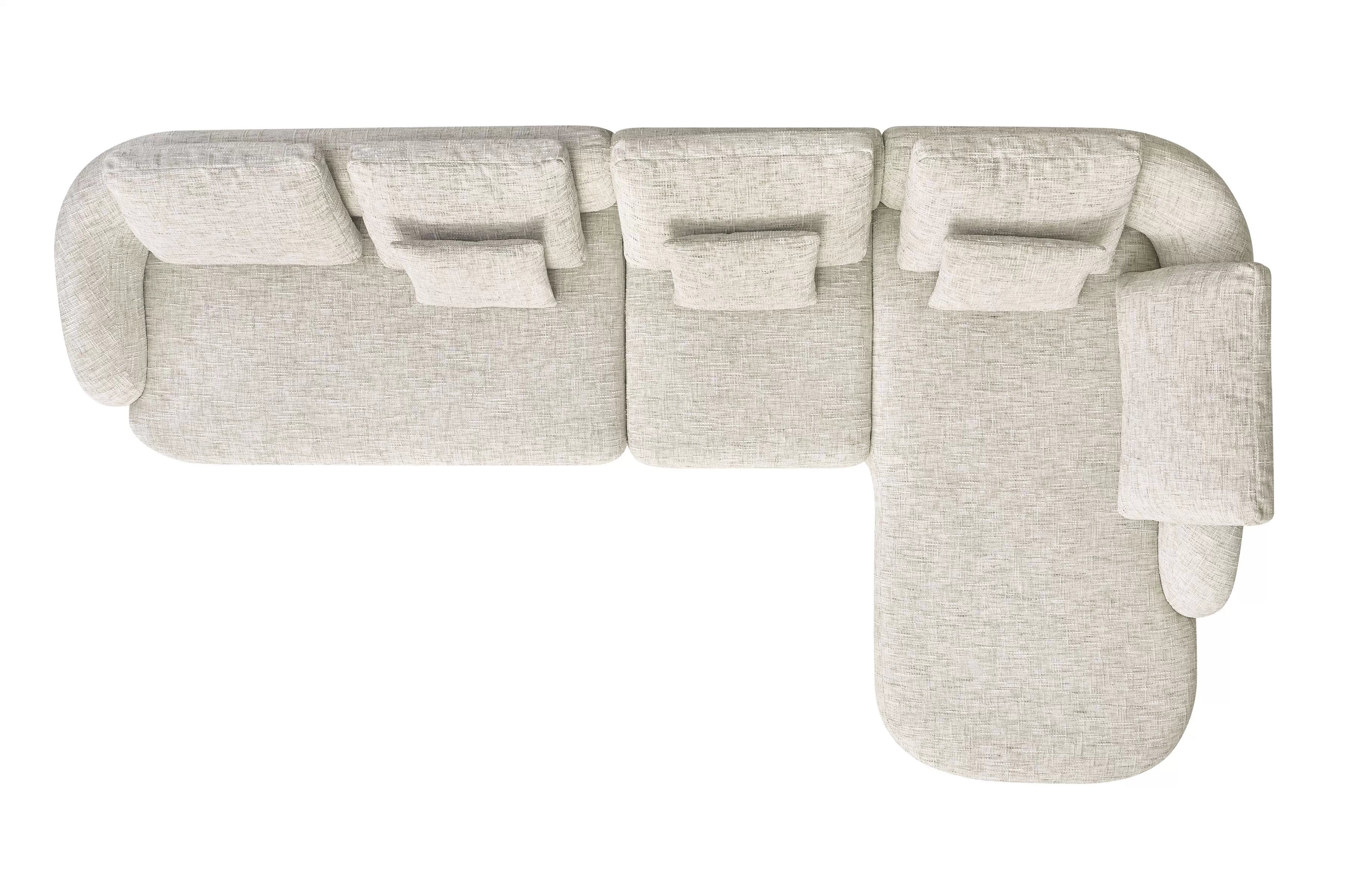 Rohová sedací souprava Finezal 2L+S+OTZP - béžová tkanina Tracy 211-04 Rohová sedací souprava pro obývacího pokoje Finezal 2L+S+OTZP - béžová plecionka Tracy 211-04