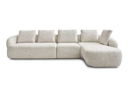 Rohová sedací souprava Finezal 2L+S+OTZP - béžová tkanina Tracy 211-04 Rohová sedací souprava pro obývacího pokoje Finezal 2L+S+OTZP - béžová plecionka Tracy 211-04