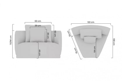 Rohová sedací souprava Finezal 2S+C+2P do obývacího pokoje - béžová tkanina Bellini 20 Rohová sedací souprava pro obývacího pokoje Finezal 2S+C+2P - béžová potahová látka Bellini 20 