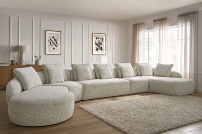 Rohová sedací souprava Finezal OTL+C+2S+S+OTZP - béžová tkanina Tracy 211-04 Rohová sedací souprava pro obývacího pokoje Finezal OTL+C+2S+S+OTZP - béžová plecionka Tracy 211.04