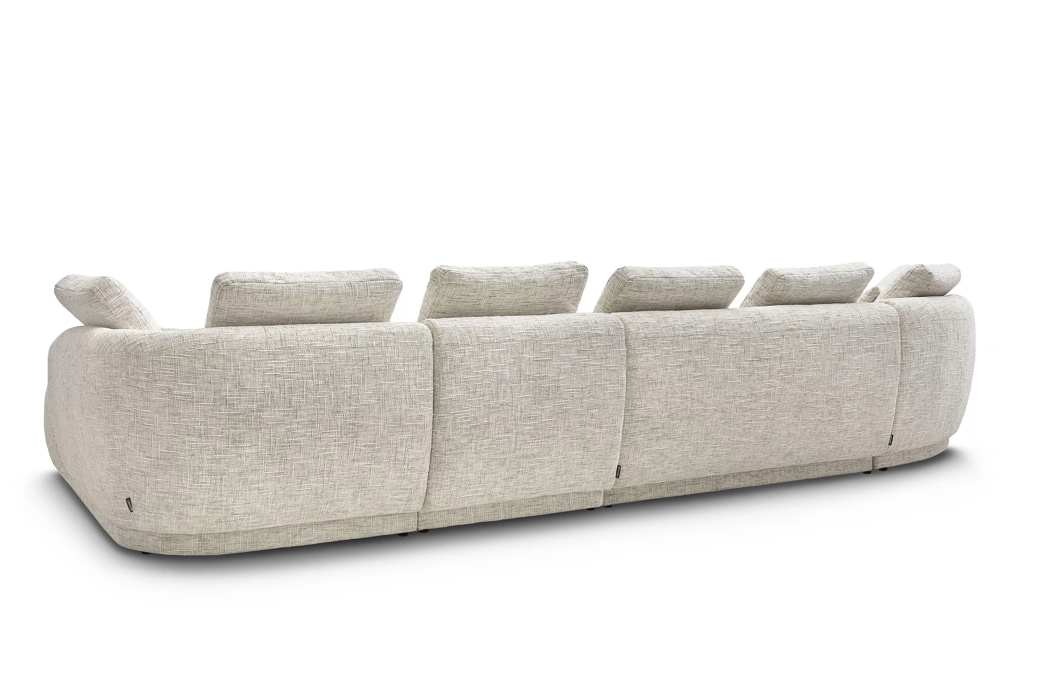 Rohová sedací souprava Finezal OTL+C+2S+S+OTZP - béžová tkanina Tracy 211-04 Rohová sedací souprava pro obývacího pokoje Finezal OTL+C+2S+S+OTZP - béžová plecionka Tracy 211.04