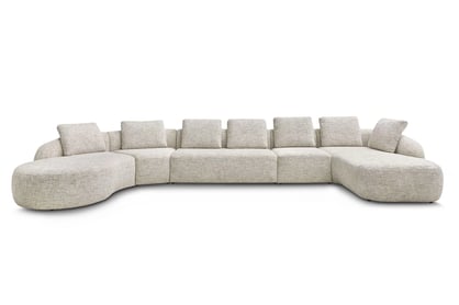 Rohová sedací souprava Finezal OTL+C+2S+S+OTZP - béžová tkanina Tracy 211-04 Rohová sedací souprava pro obývacího pokoje Finezal OTL+C+2S+S+OTZP - béžová plecionka Tracy 211.04