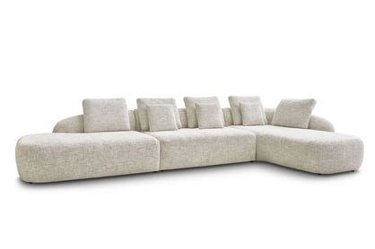 Rohová sedacia súprava Finezal OTOL+2S+OTZP - béžová tkanina Tracy 211-04